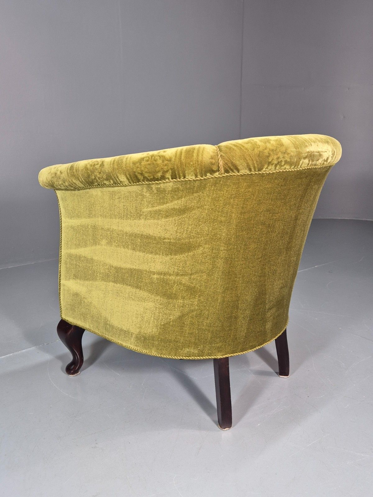 photo vinterior Vintage Art Deco Danish Tub Chair Green Moquette 1940s  Eb10775 Vclo