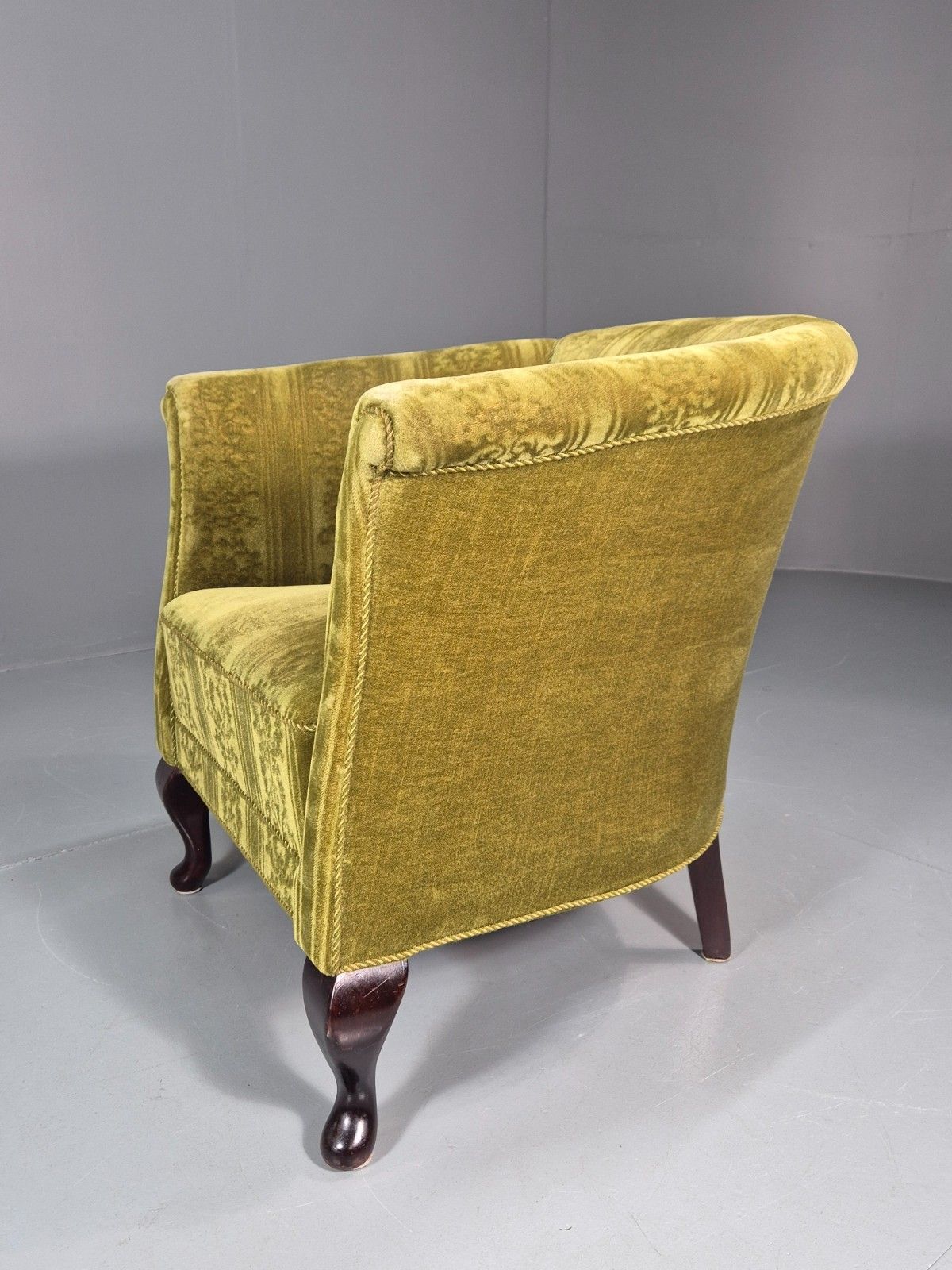 photo buy Vintage Art Deco Danish Tub Chair Green Moquette 1940s  Eb10775 Vclo