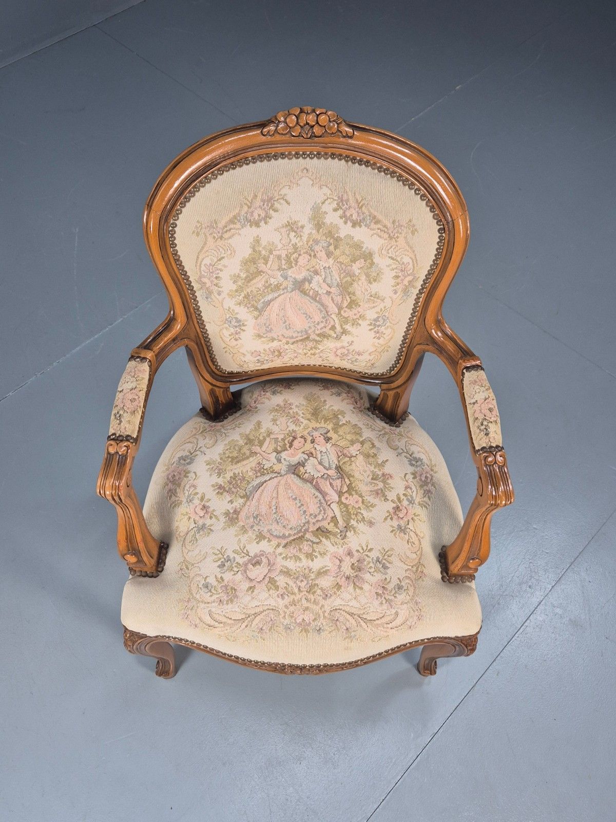 Vintage Rococo Lounge Chair 1960s Danish Retro Repro Eb10734 Vclo photo for sale