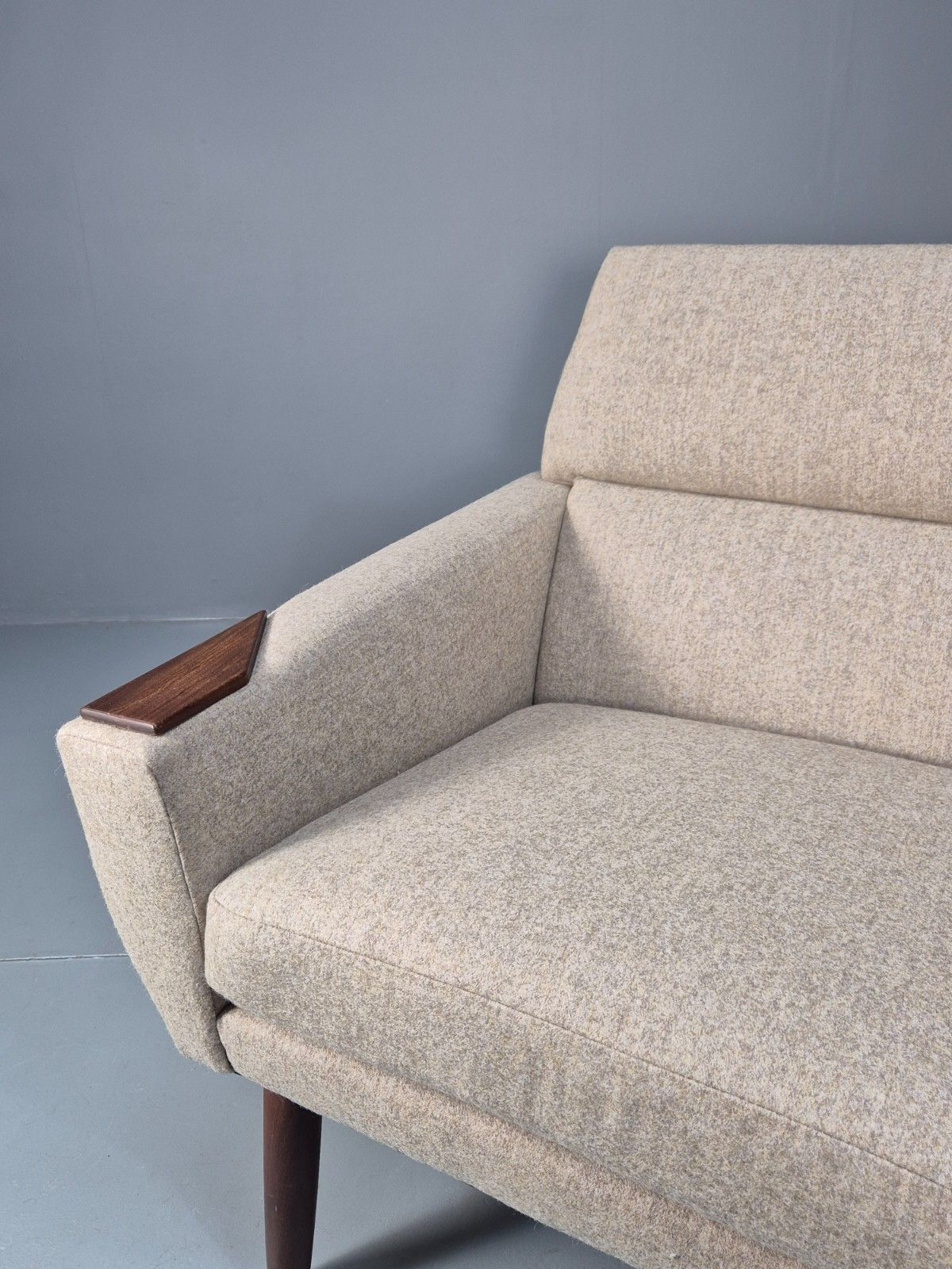 Mid Century Danish Lounge Chair New Upholstery Teak Paws And Legs Eb10726 Mnor photo vintage