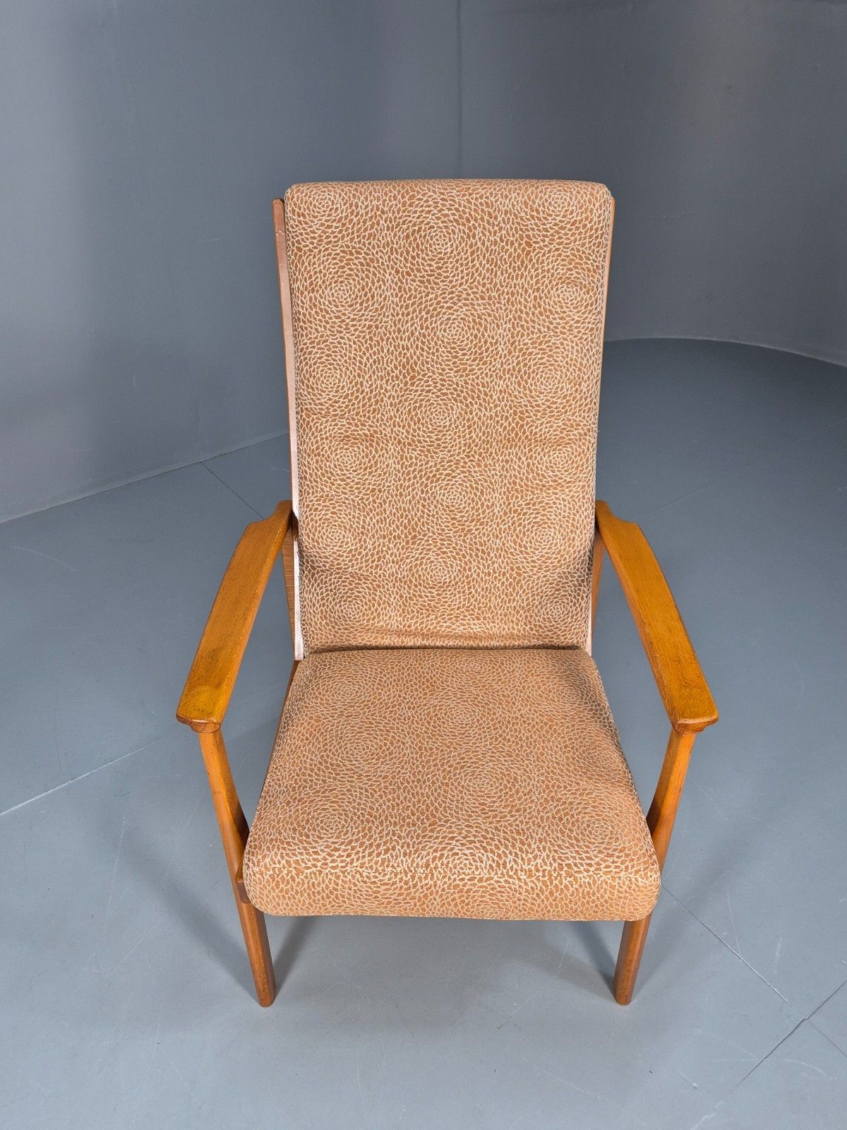 Mid Century Lounge Chair Swedish Beech Frame New Upholstery Retro  Eb9882 Mnor photo for sale