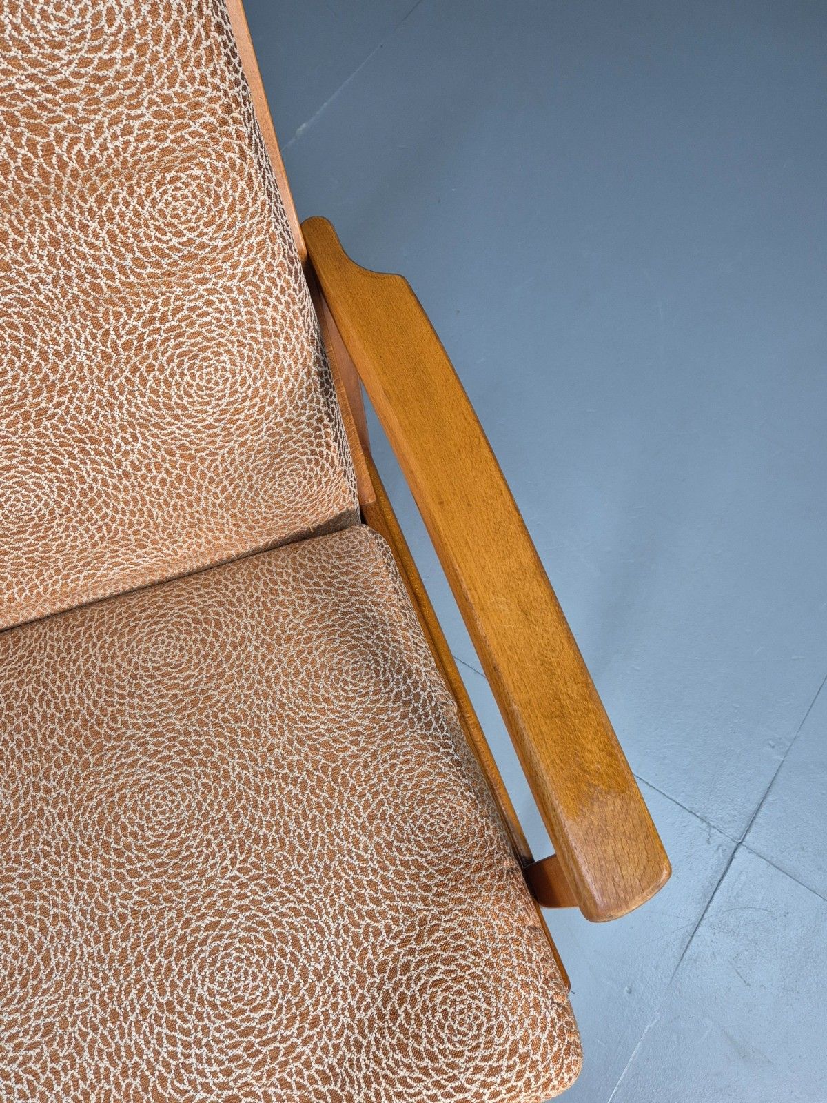 Mid Century Lounge Chair Swedish Beech Frame New Upholstery Retro  Eb9882 Mnor photo 425.0
