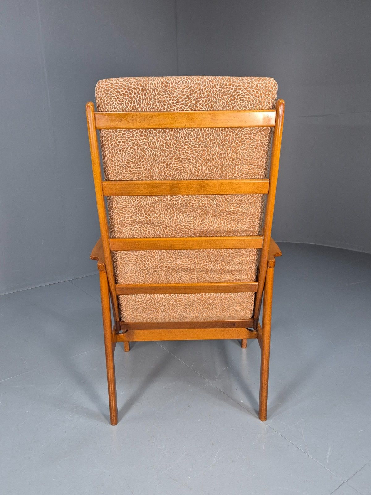425.0 Mid Century Lounge Chair Swedish Beech Frame New Upholstery Retro  Eb9882 Mnor photo