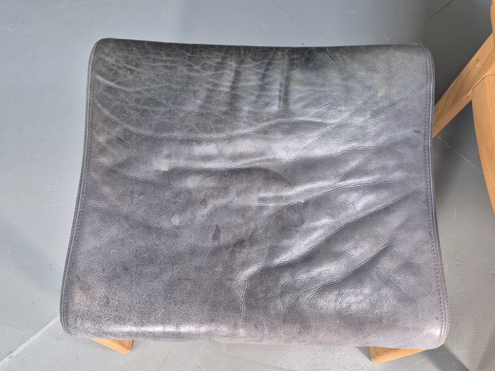 photo vintage Mogens Hansen Leather Chair And Footstool Vintage Danish Design 1990 Eb9270 Mnor