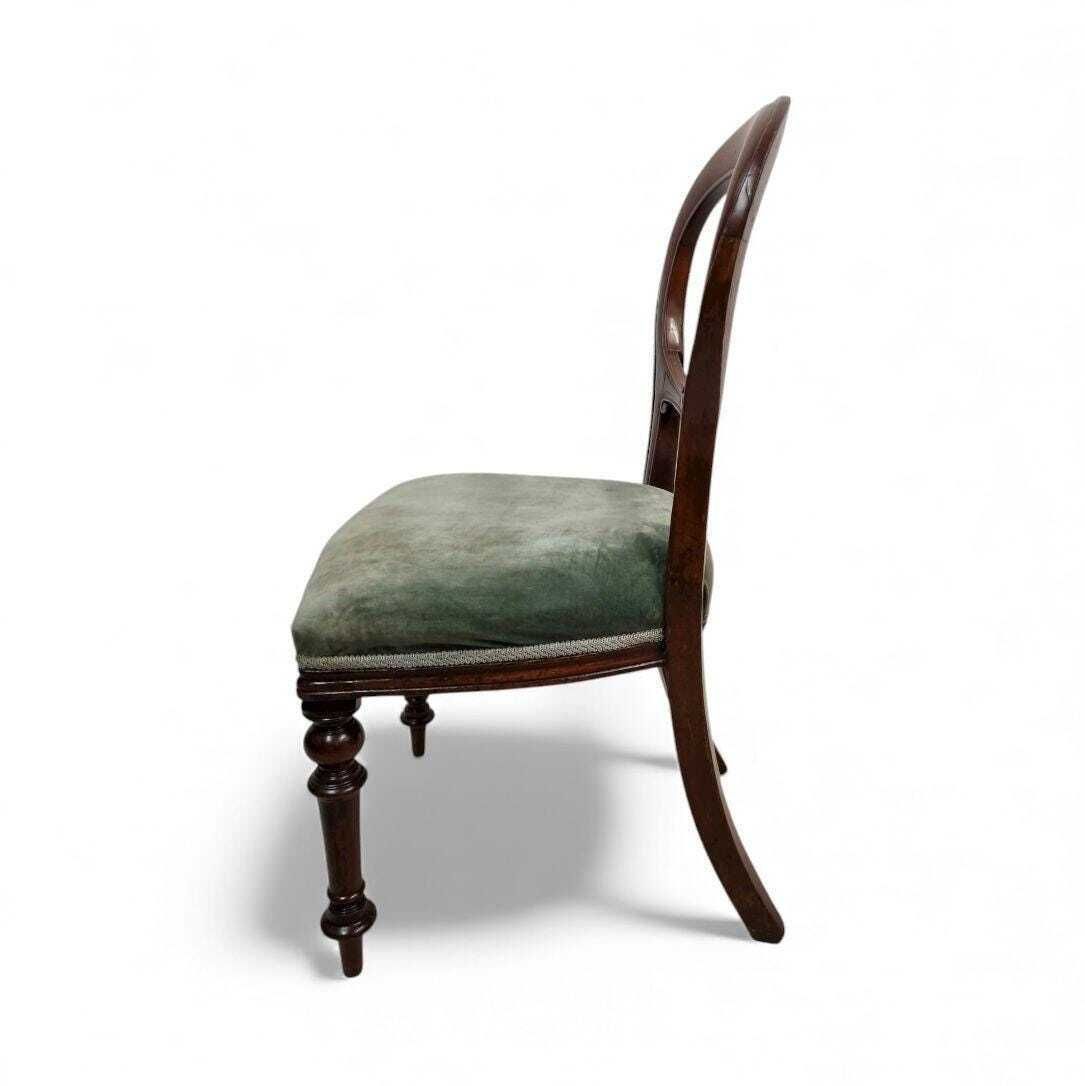 Antique Victorian Mahogany Balloon Chair / 1870s / Free Delivery photo vintage
