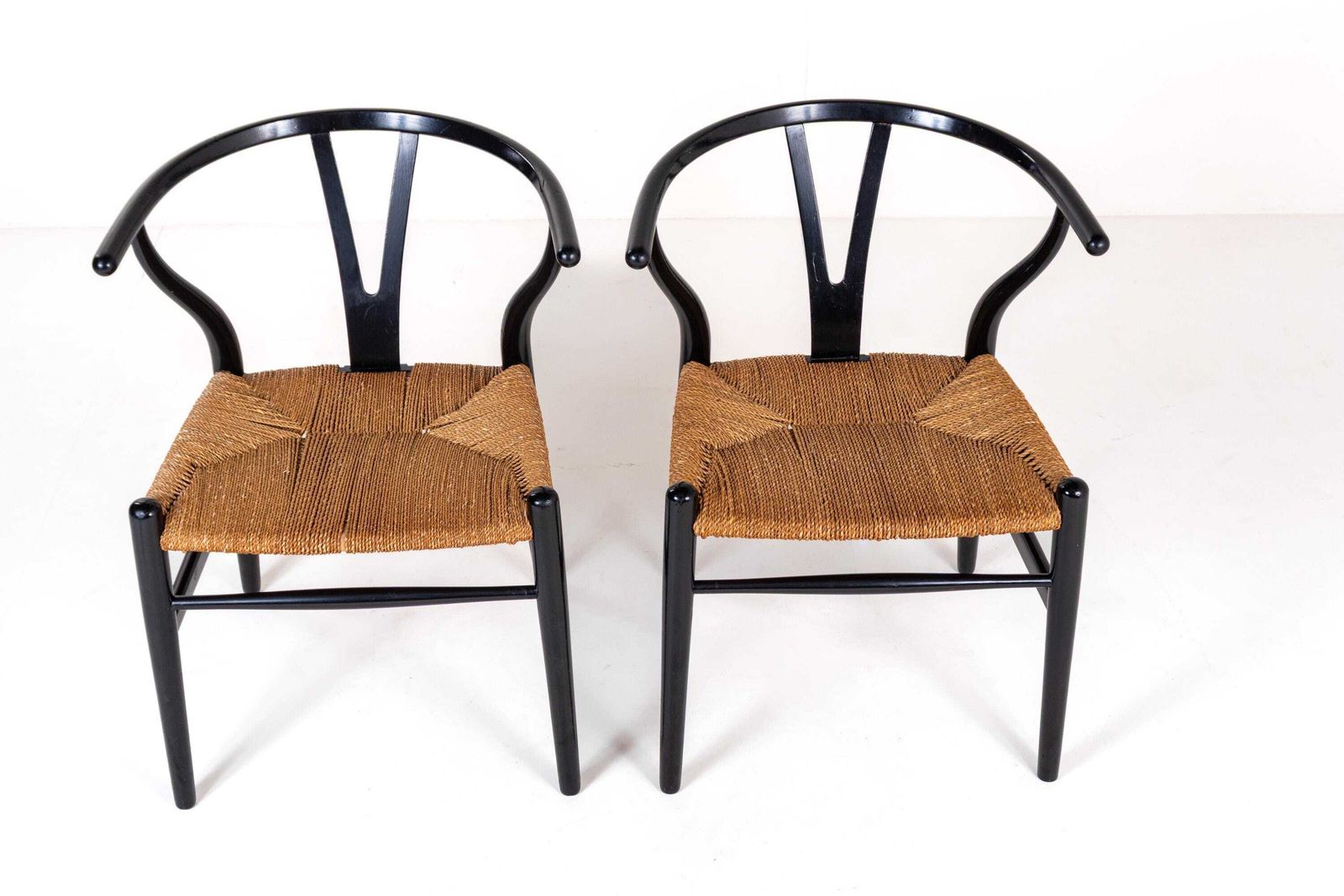 Set Of 2 Hans Wegner Ch24 Wishbone Chairs, Danish Mid Century Modern photo 1375.0