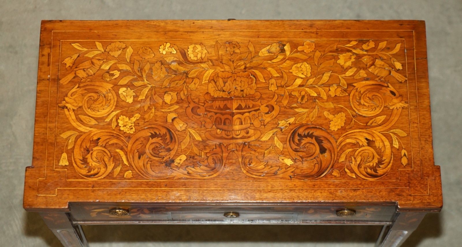 Fully Restored Circa 1800 Dutch Marquetry Inlaid Chess Poker Games Cards Table photo buy