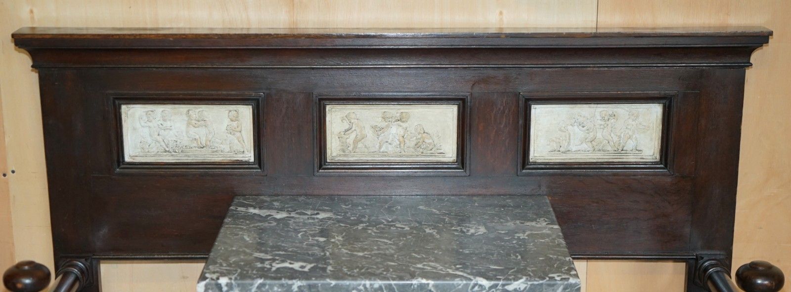John Maple & Co Mahogany & Marble With Italian Plaster Friezes Umbrella Stand photo 1950.0
