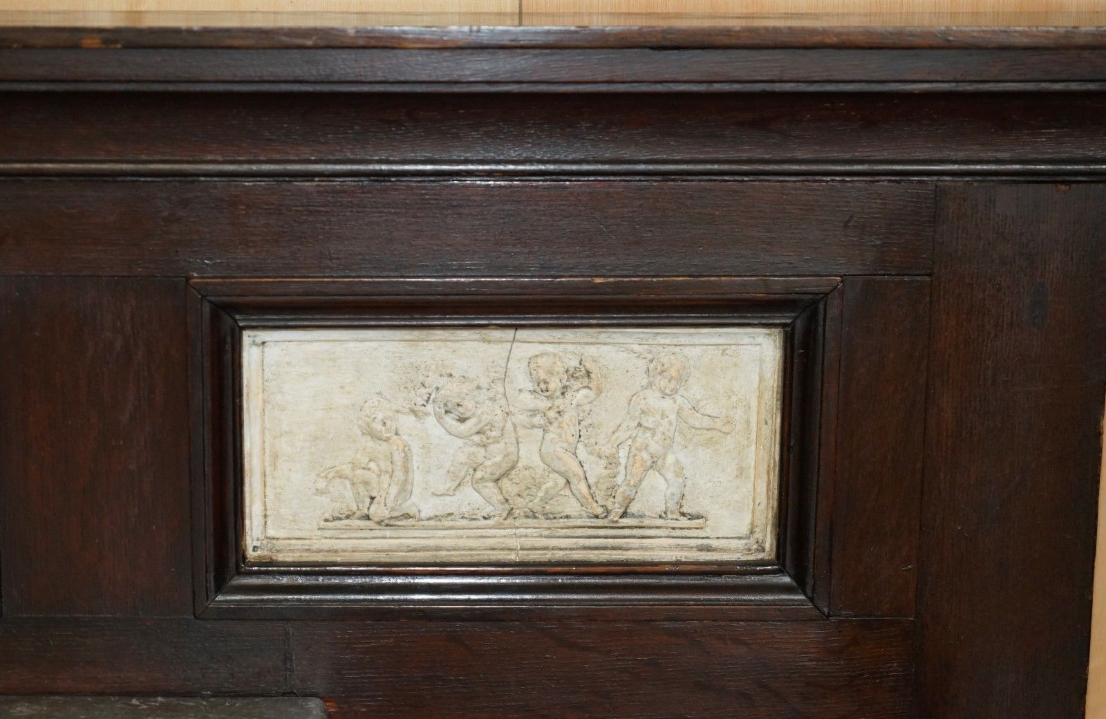 John Maple & Co Mahogany & Marble With Italian Plaster Friezes Umbrella Stand photo vintage
