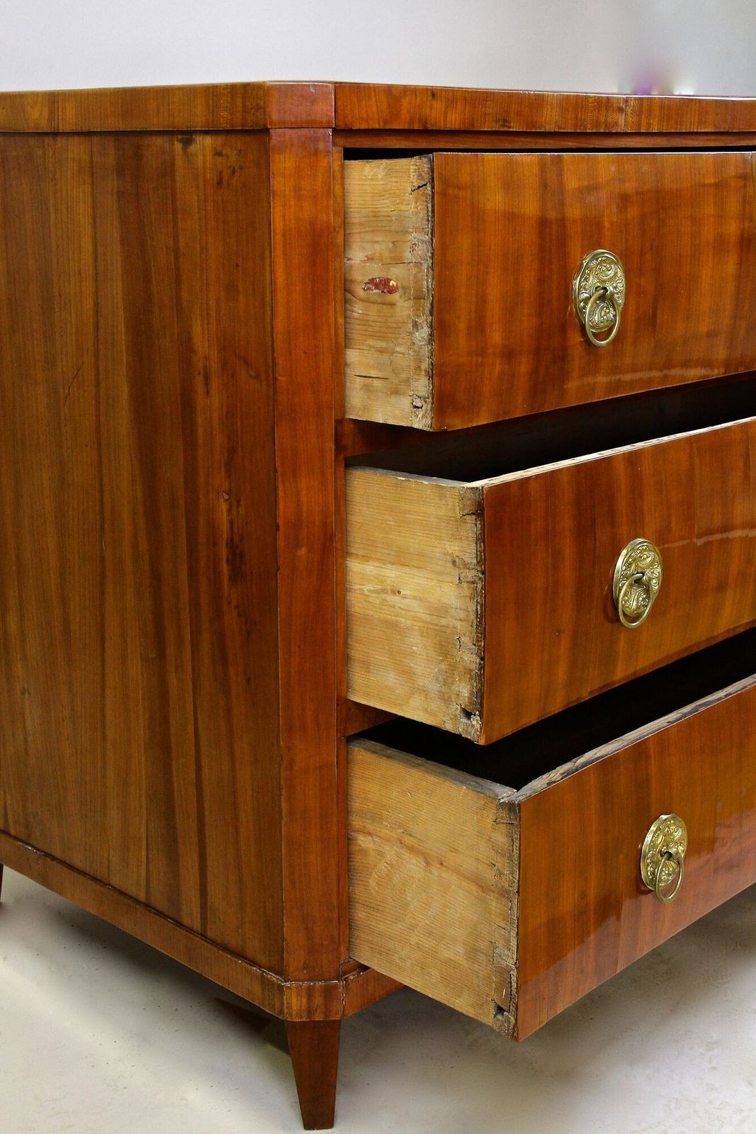 Furniture 19th Century Cherrywood Biedermeier Chest Of Drawers/ Buffet, Austria Ca. 1830 photo