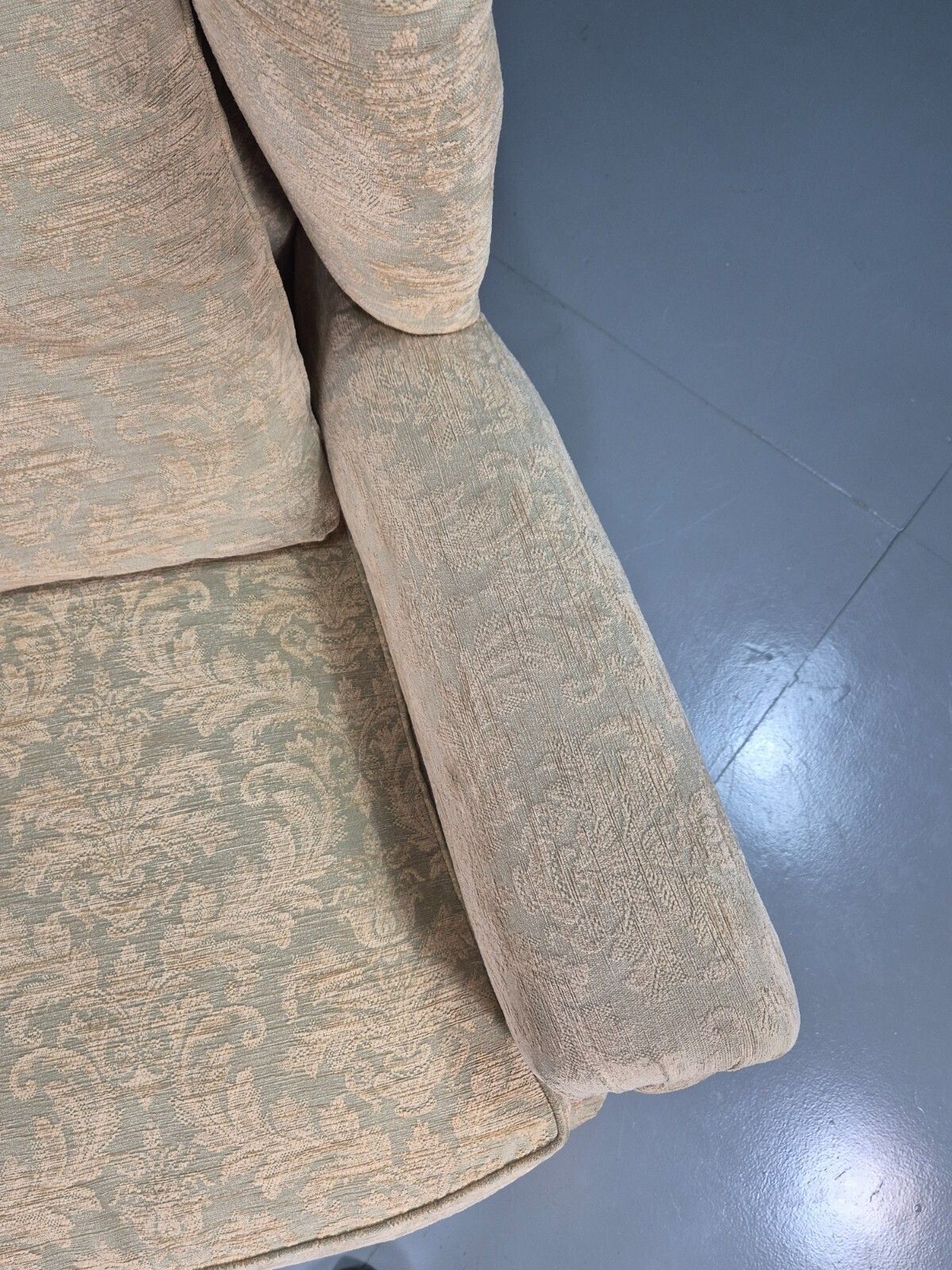 Vintage Wing Back Lounge Chair Floral Damask Edwardian Antique Eb7787 Vclo photo vinterior