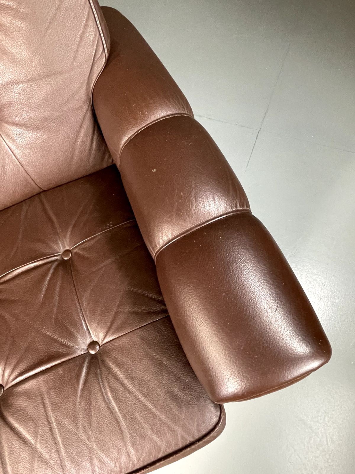Danish Leather Lounge Chair Vintage 1970s Retro Mcm Eb5404 Mnor photo buy