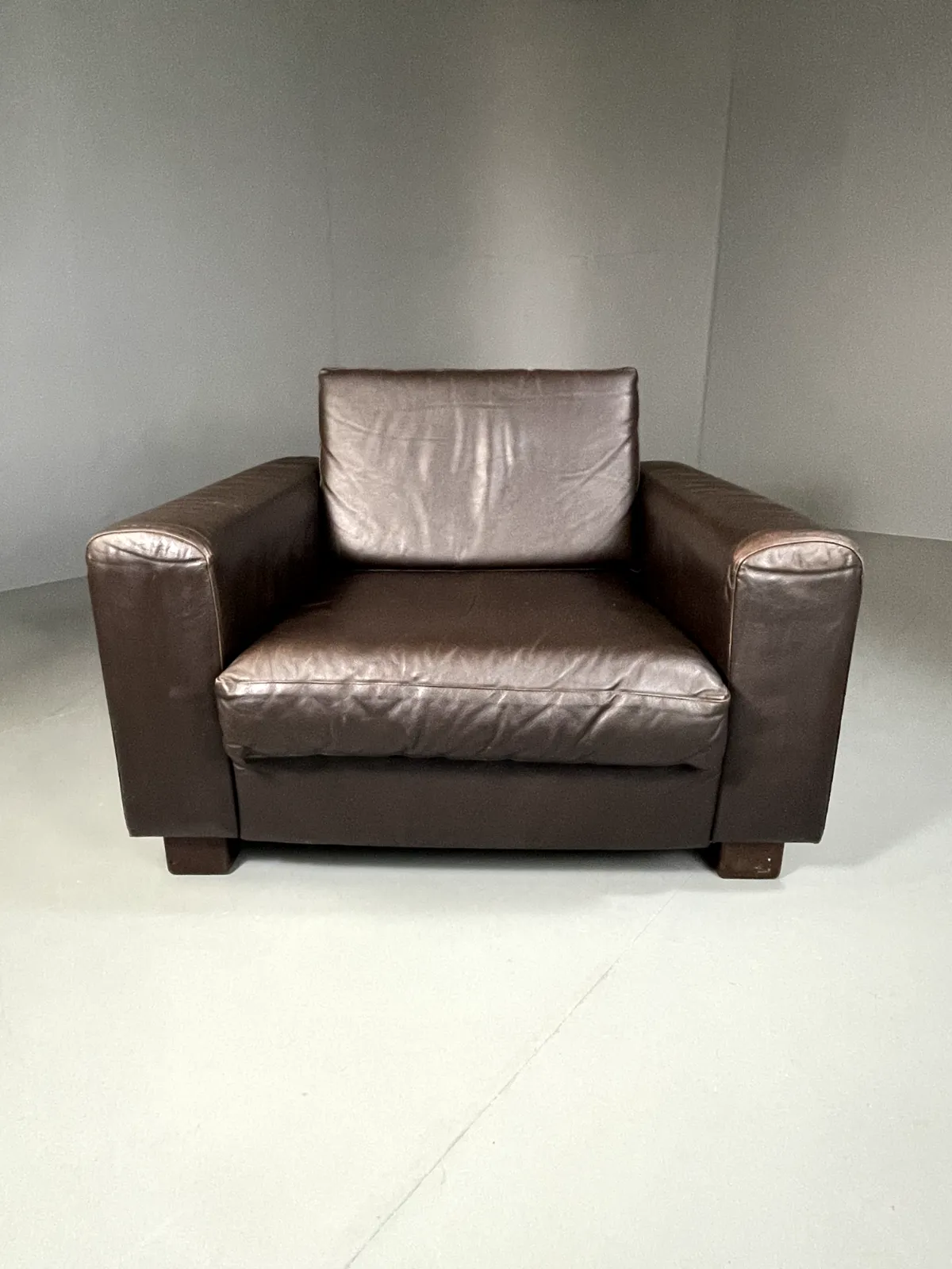 Danish Leather Lounge Chair Vintage 1970s Retro Mcm Eb5406 Mnor photo Furniture