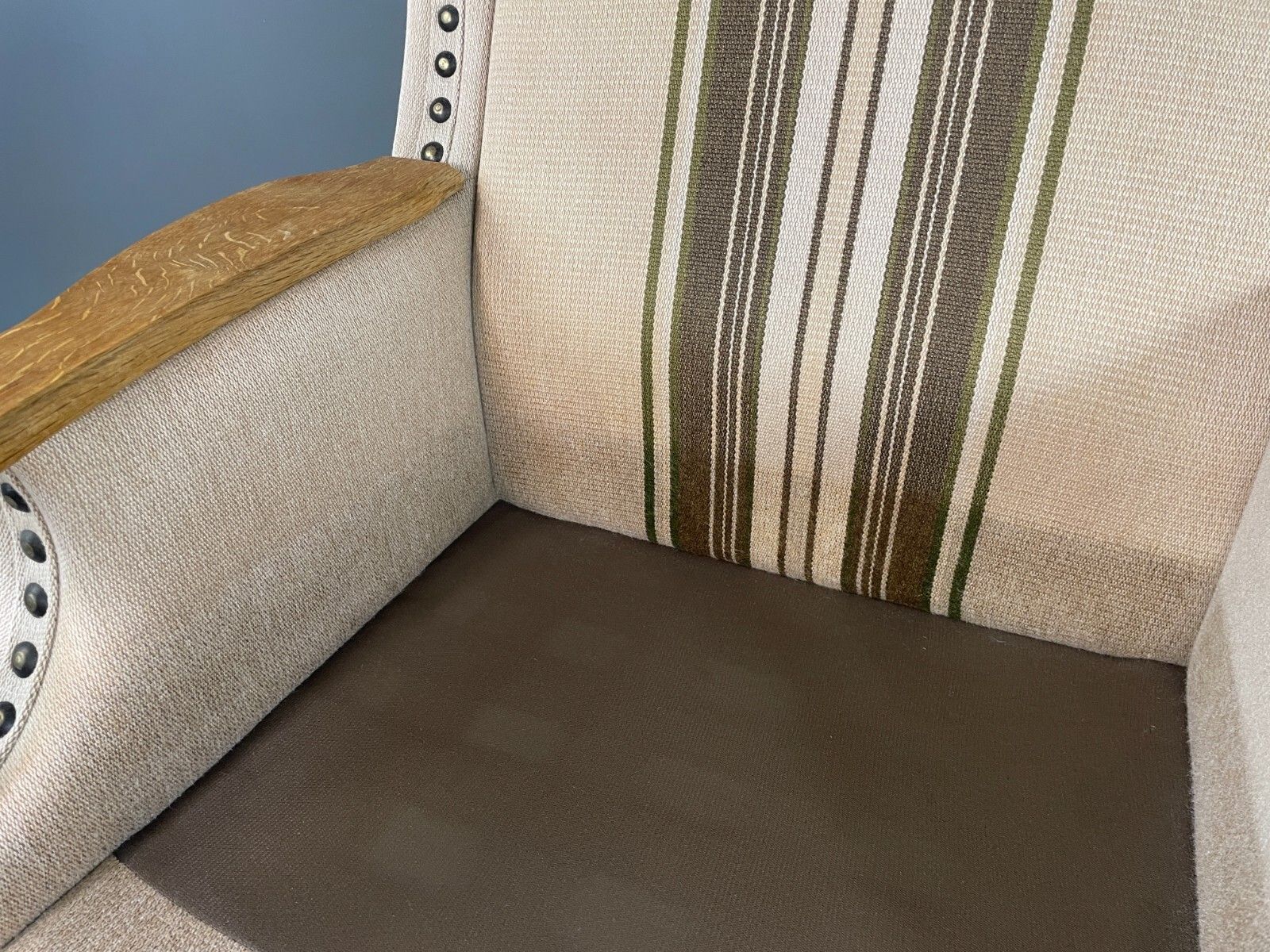 2 Danish Lounge Chairs Oak Frame Cream Wool Kjaernulf Vintage Retro Eb6689 Mnor photo vintage