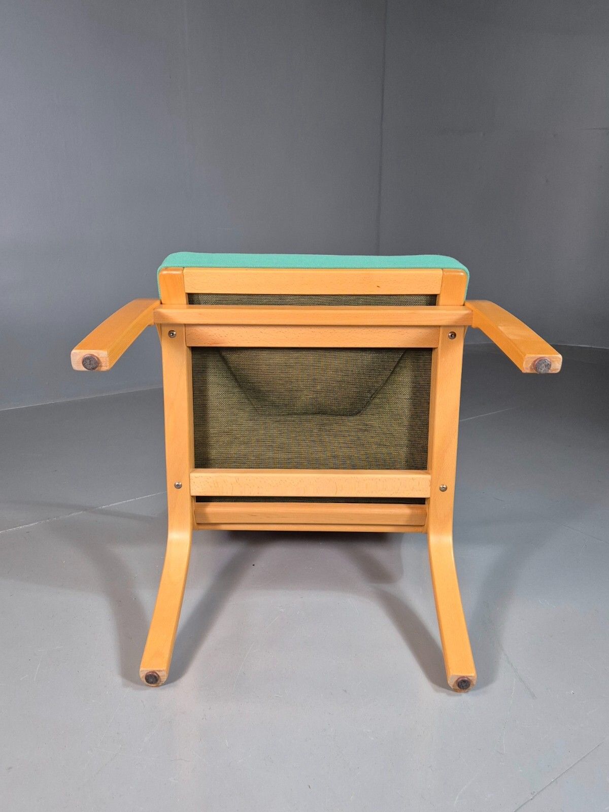 Vintage Danish Lounge Chair Mint Wool Bentwood 1980s Retro Eb7217 Mben photo vinterior