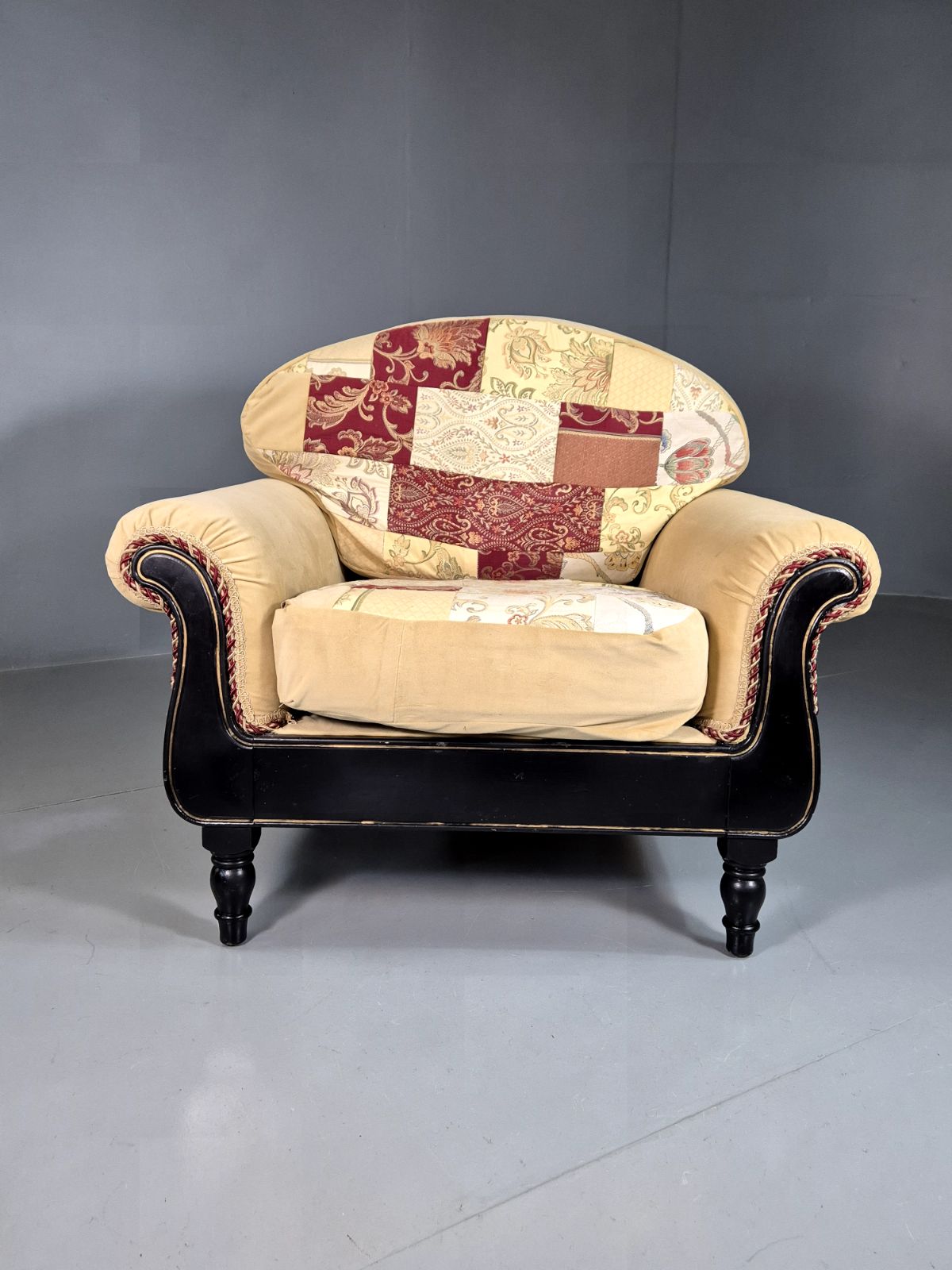 Vintage Lounge Chair Patchwork Ducal 1990s Retro Eb7363 Vclo photo for sale