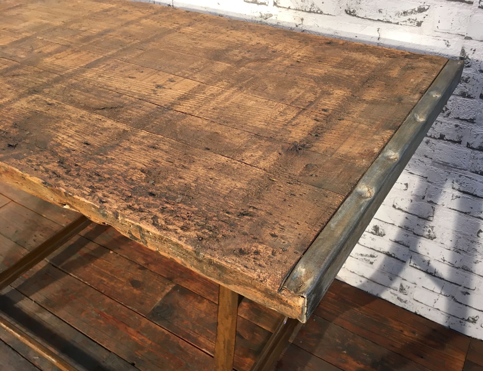 Industrial Dining Table,1960s photo vintage
