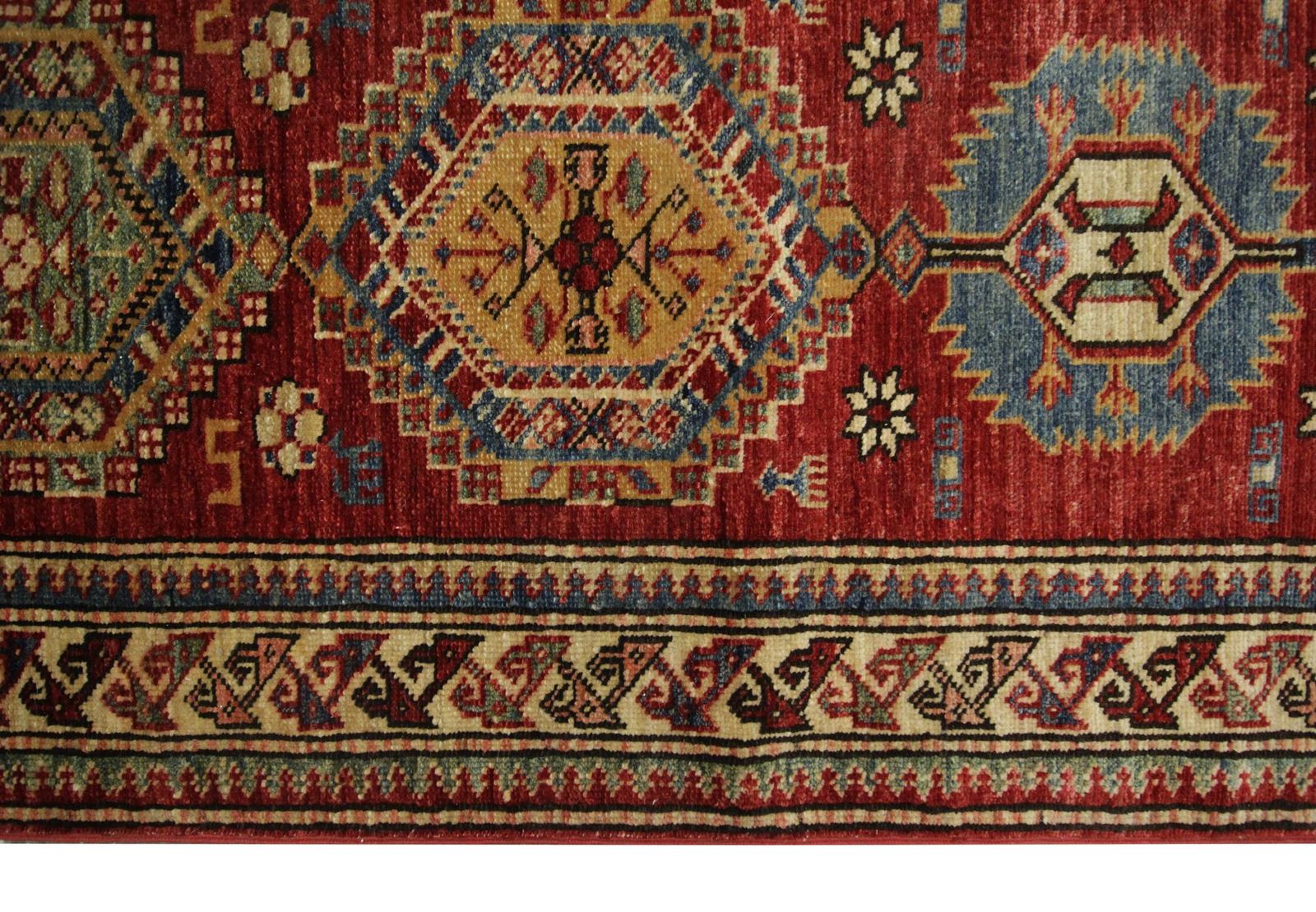 Handmade Kazak Oriental Runner Rug, Central Asian Hallway Stair Runner 300x68 Cm photo vinterior