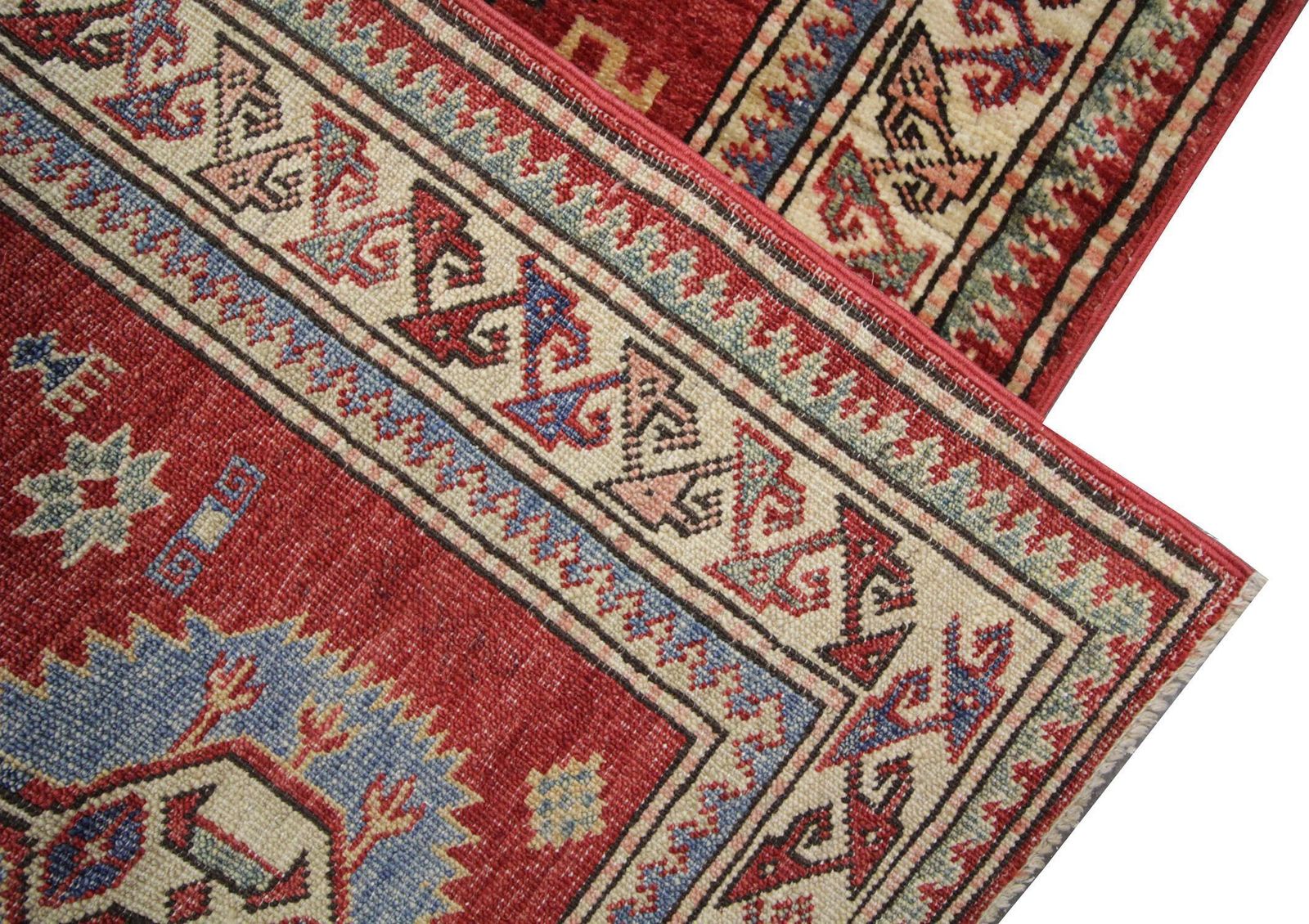 Handmade Kazak Oriental Runner Rug, Central Asian Hallway Stair Runner 300x68 Cm photo vintage