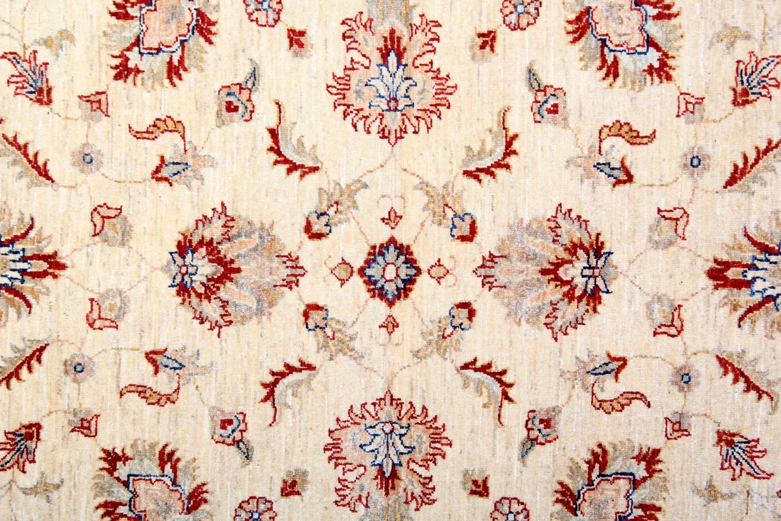 Beige & Red Ziegler Floral Oriental Rug, Traditional All Over Design 165x195 Cm photo vinterior