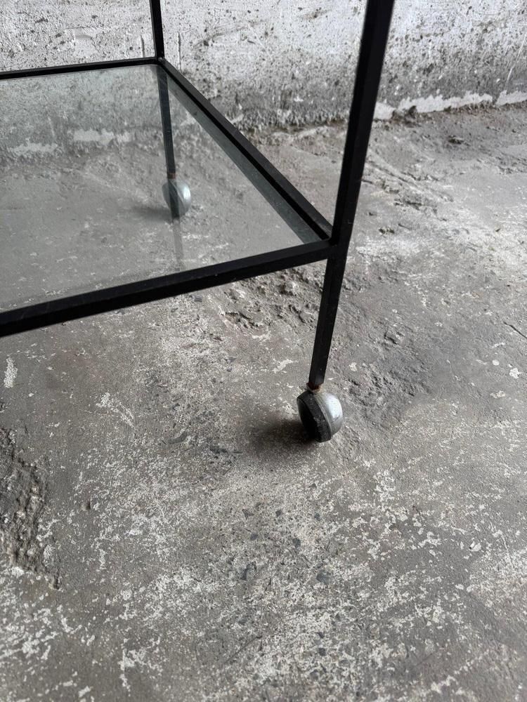 Bar Table In Metal And Glass By Herbert Hirche, 1960 photo Furniture