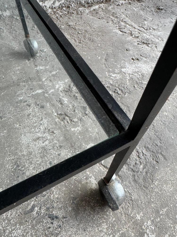 Bar Table In Metal And Glass By Herbert Hirche, 1960 photo vinterior