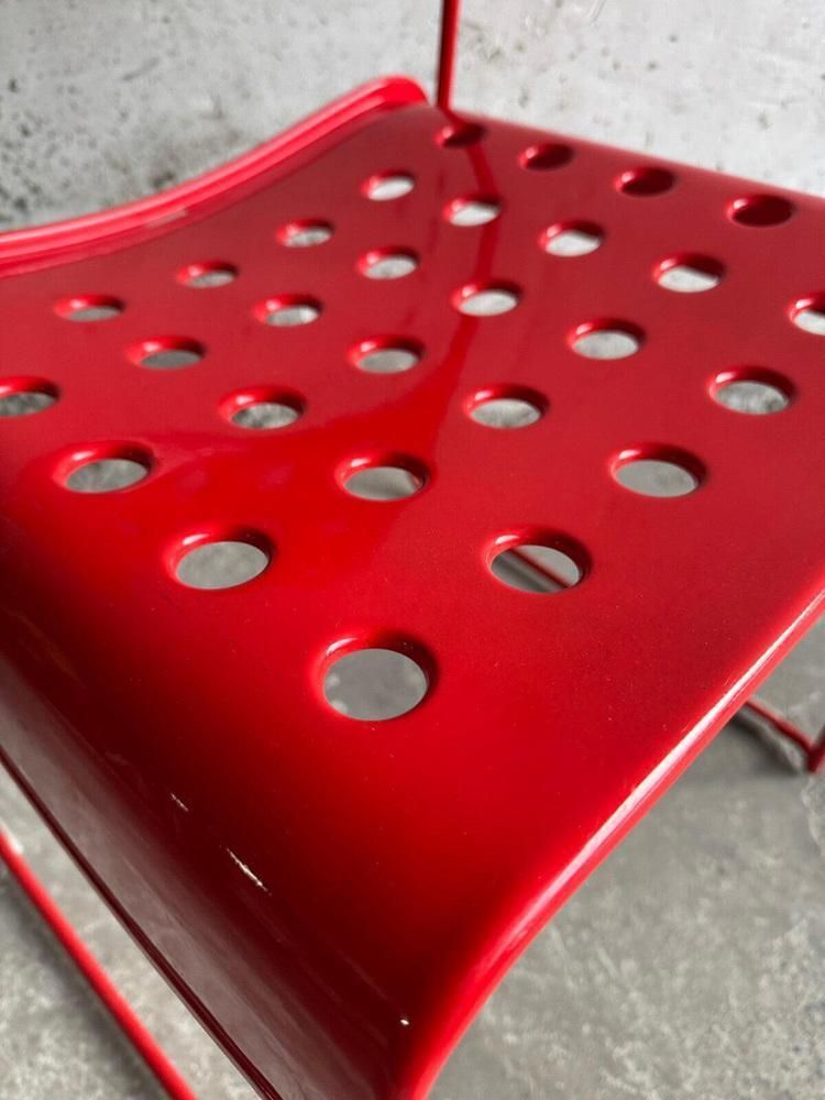 Red Omstak Chair By Rodney Kinsman For Bieffeplast, 1980 photo 165.0