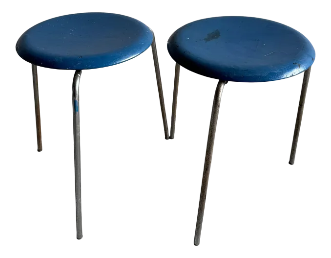Vintage Dot Stools By Arne Jacobsen For Fritz Hansen, 1974, Set Of 2