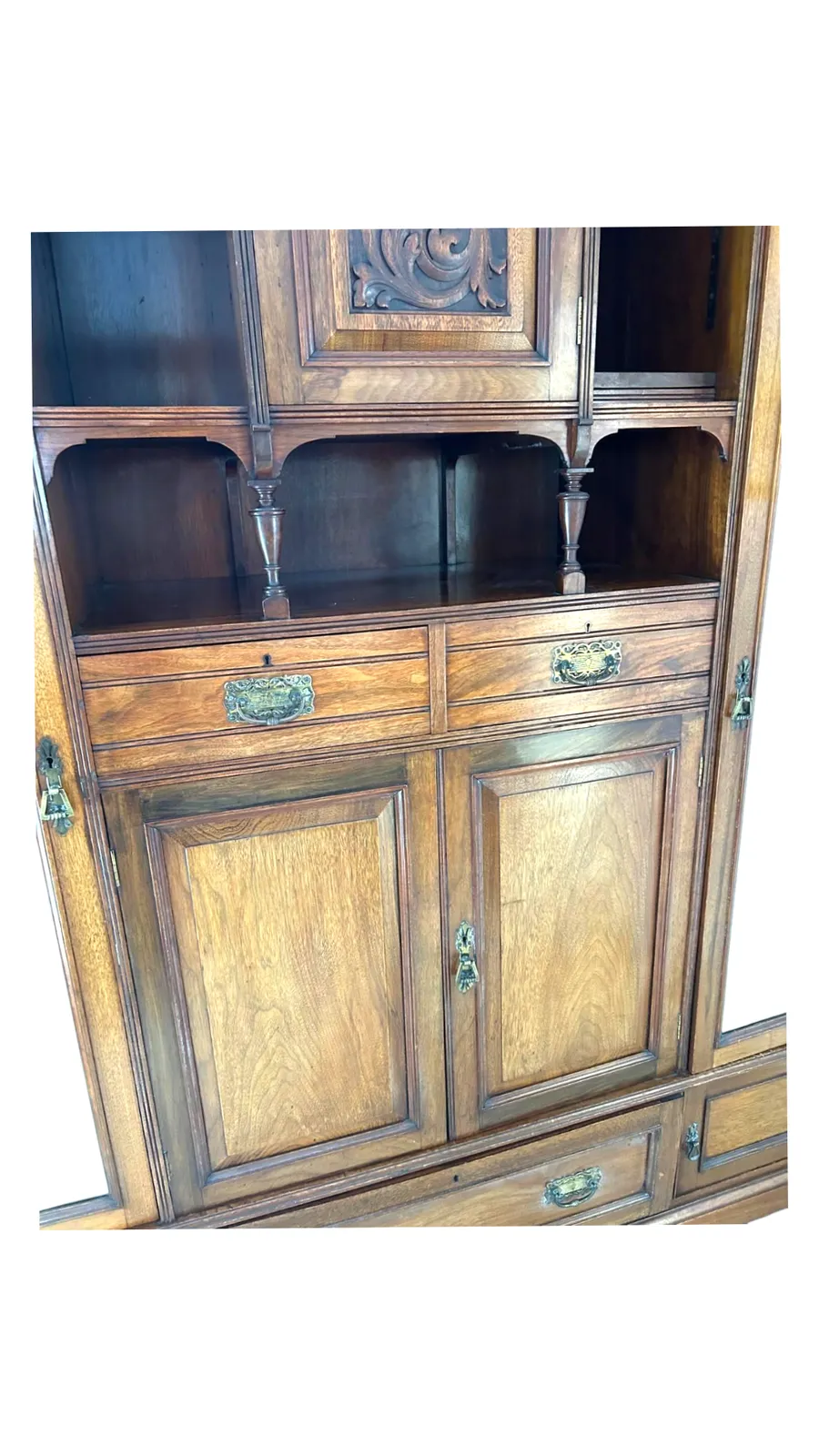 Wonderful Edwardian Oak Compactum Or Wardrobe C.1910 photo Furniture