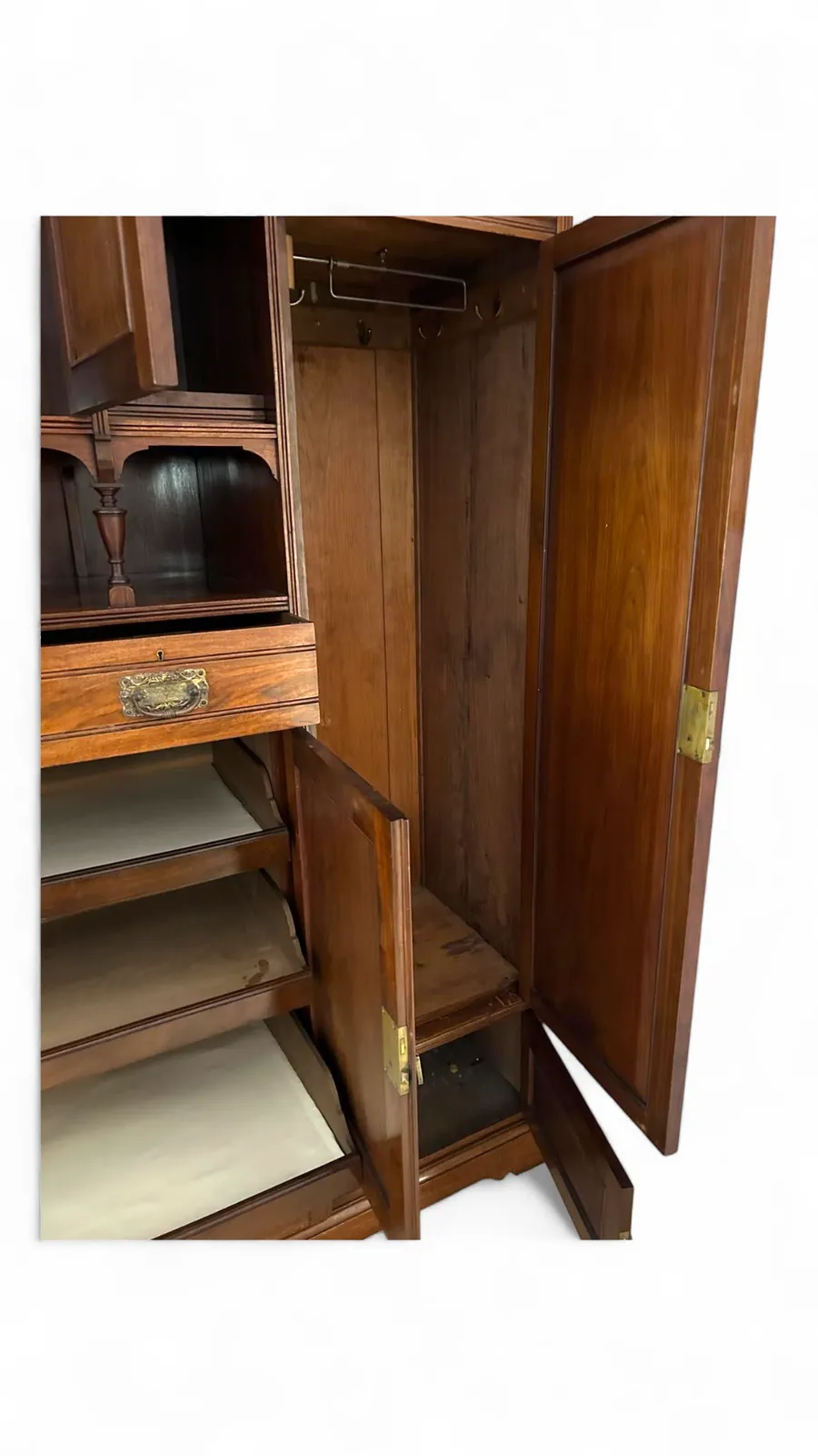Wonderful Edwardian Oak Compactum Or Wardrobe C.1910 photo 875.0