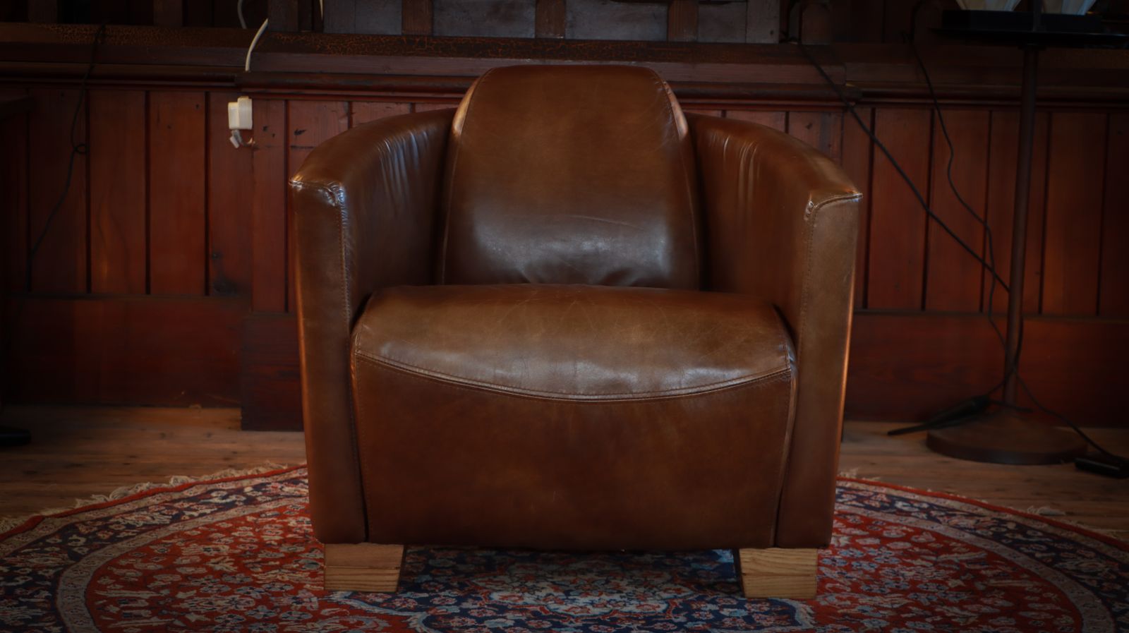 Superb Timothy Oulton Halo Mars Aviator Rocket Leather Club Armchair Cigar Brown photo vintage