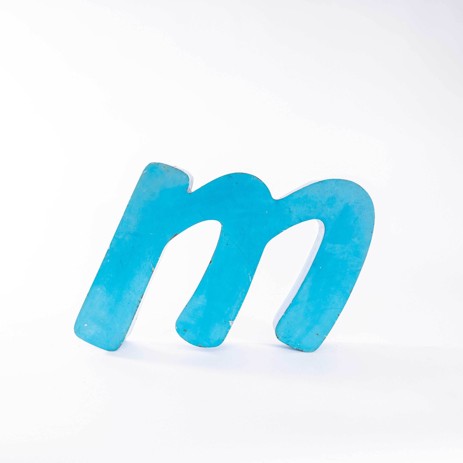 1950's Original Large French Metal Shop Signage Letters   Letter M (Small)