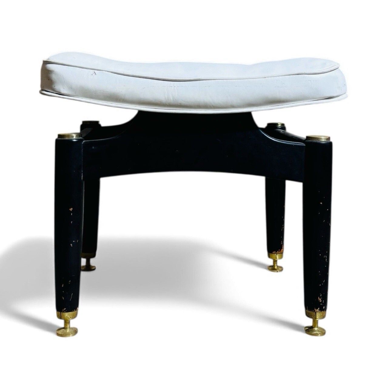 G Plan Stool Librenza Range Mid Century Retro C1950s Vinyle Brass And Ebony photo 125.0