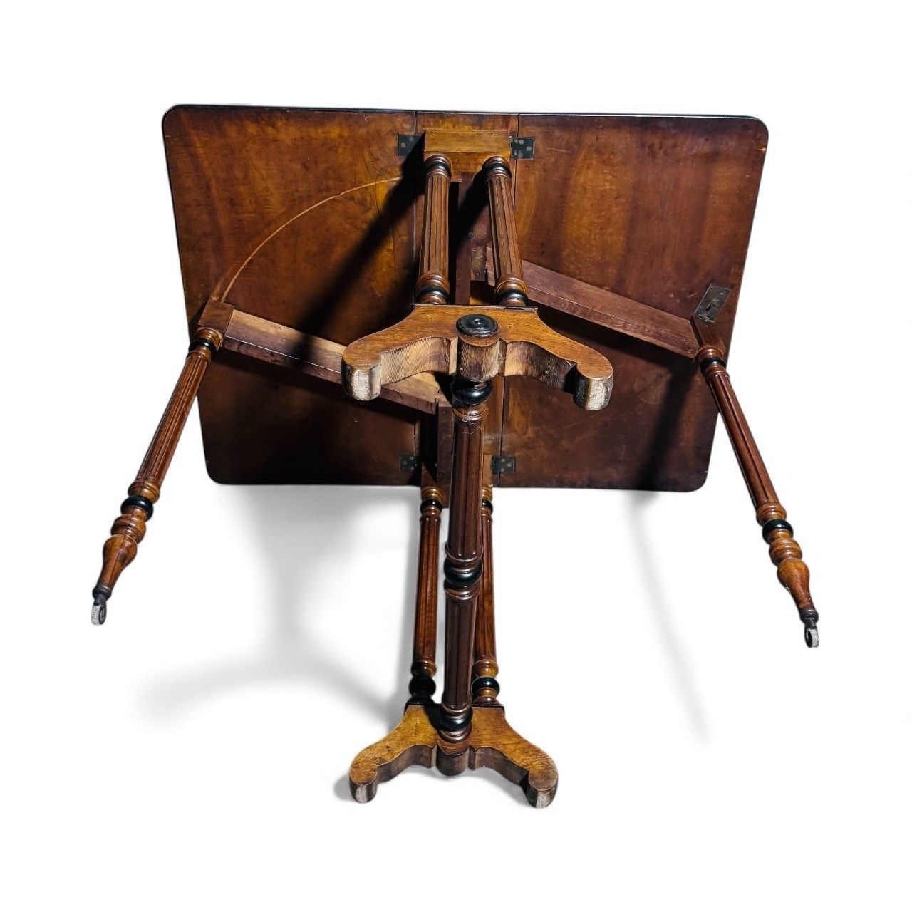 Antique Walnut And Ebony Sutherland Table Victorian Superior Quality C1850s Rare photo Furniture