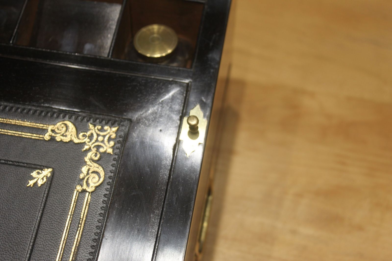 A Large And Impressive Figured Walnut And Brass Bound Writing Slope With Secret Drawers photo 1024.0