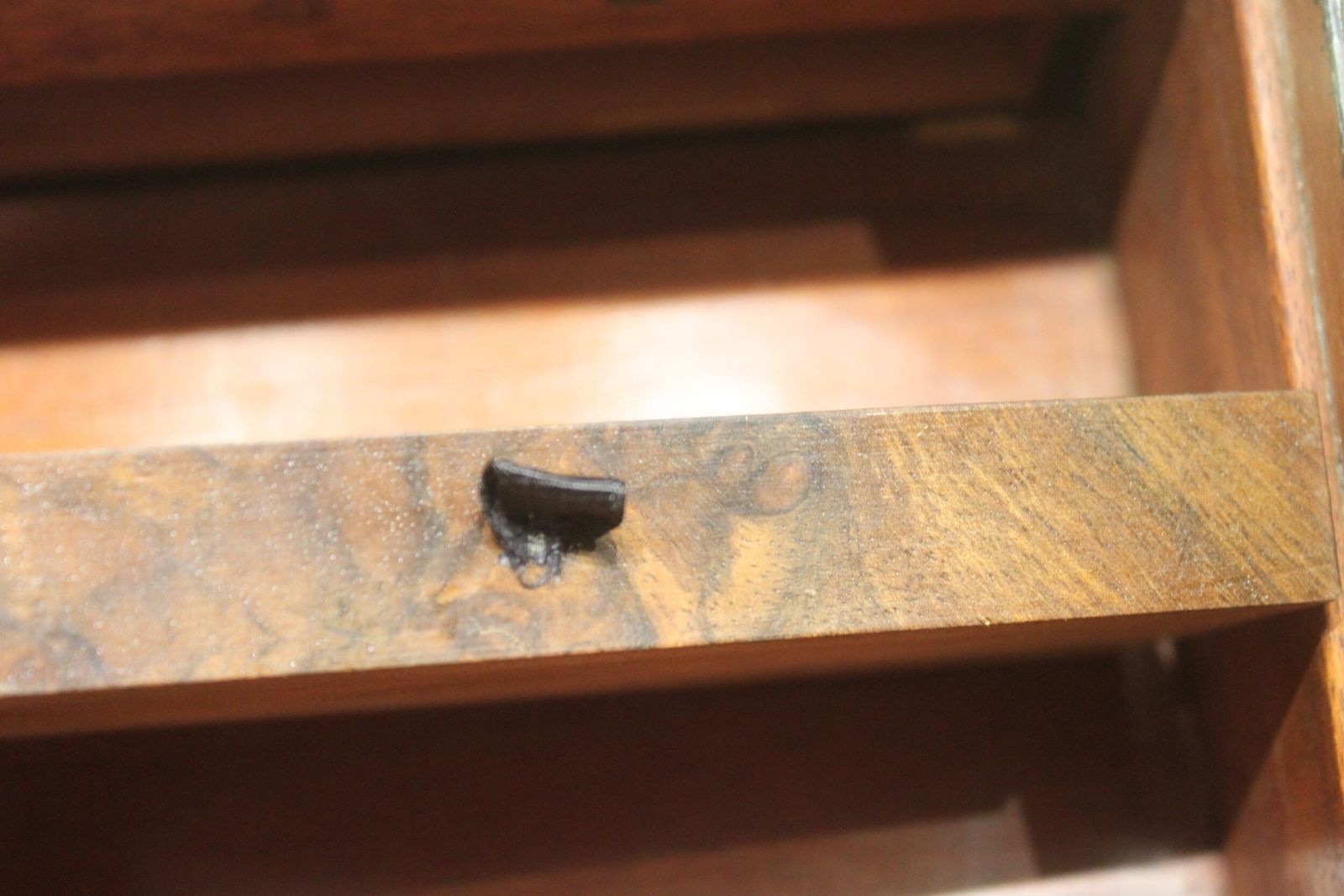 photo buy A Large And Impressive Figured Walnut And Brass Bound Writing Slope With Secret Drawers