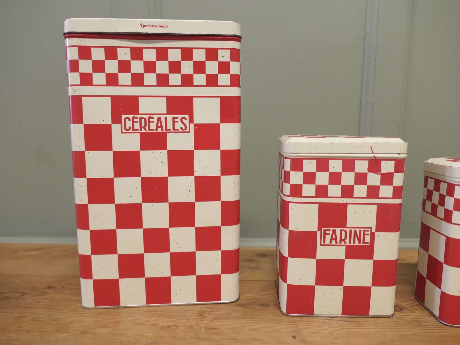 Lovely Set Of French Food Canisters Original French photo buy
