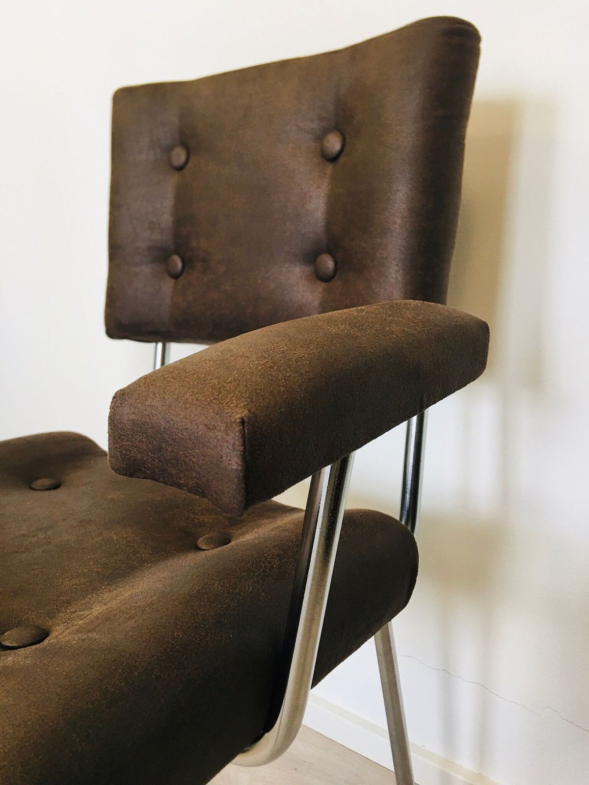 Brown Czech Tubular Chair From Belet, 1970s photo for sale