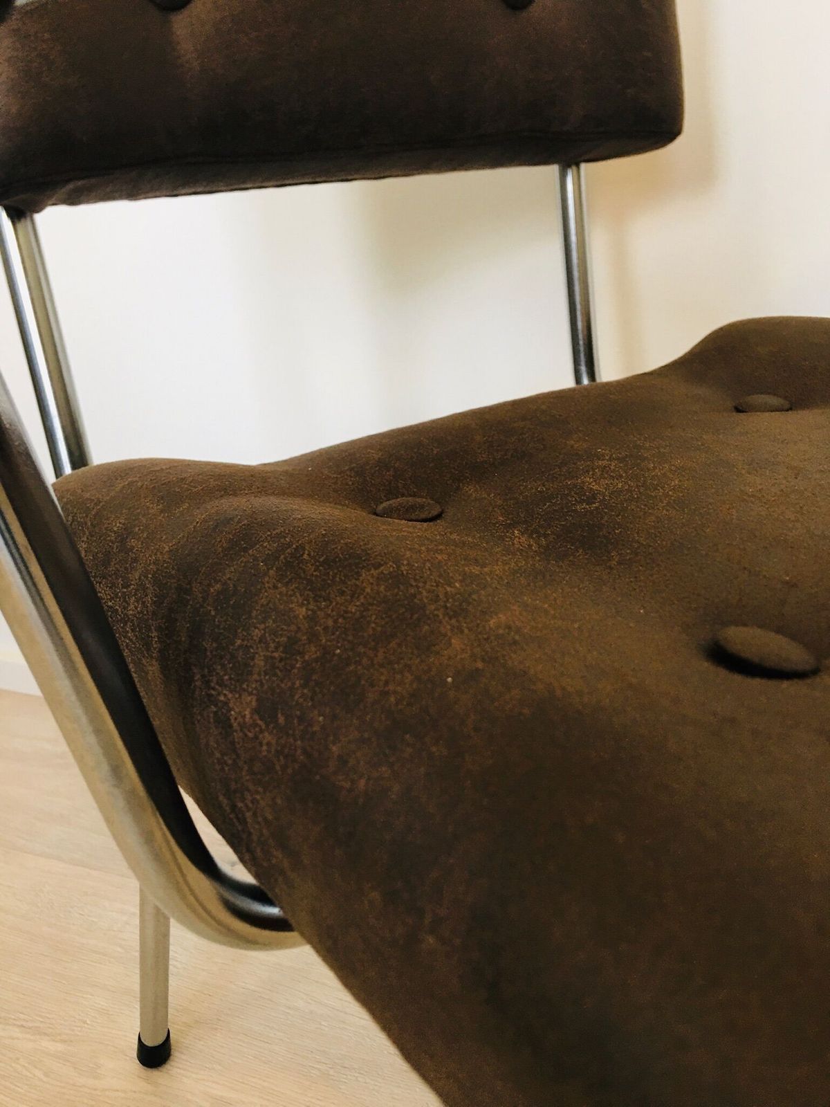 photo for sale Brown Czech Tubular Chair From Belet, 1970s