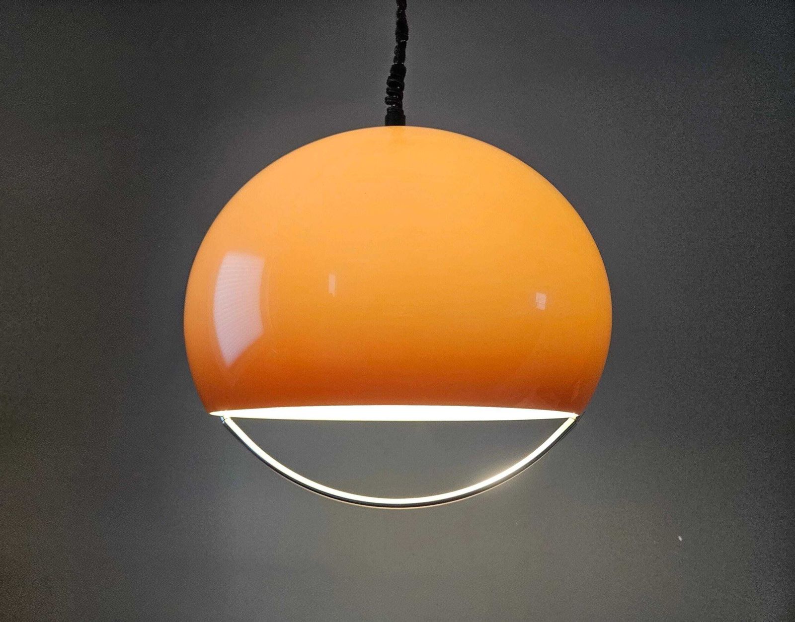 Rare Xl Ombre Caramel Meblo Guzzini Pendant Light Luigi Massoni Jolly Lamp
