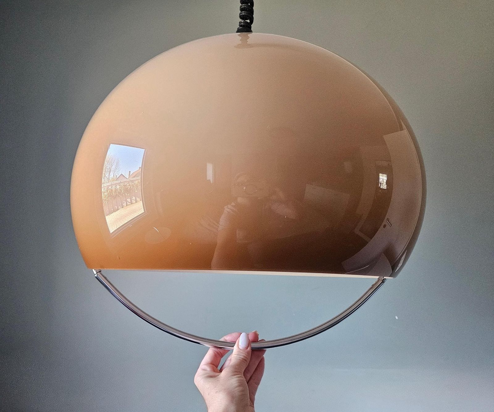 Rare Xl Ombre Caramel Meblo Guzzini Pendant Light Luigi Massoni Jolly Lamp photo furniture