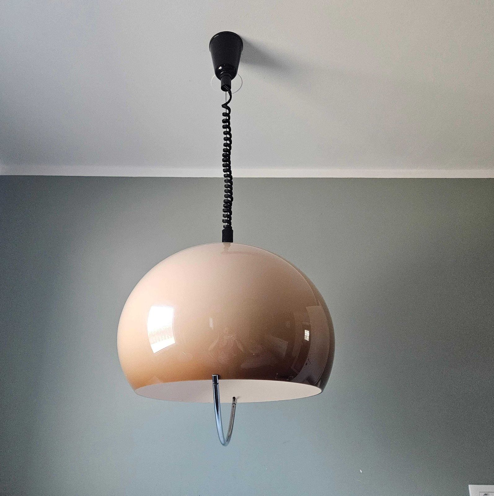Rare Xl Ombre Caramel Meblo Guzzini Pendant Light Luigi Massoni Jolly Lamp photo for sale