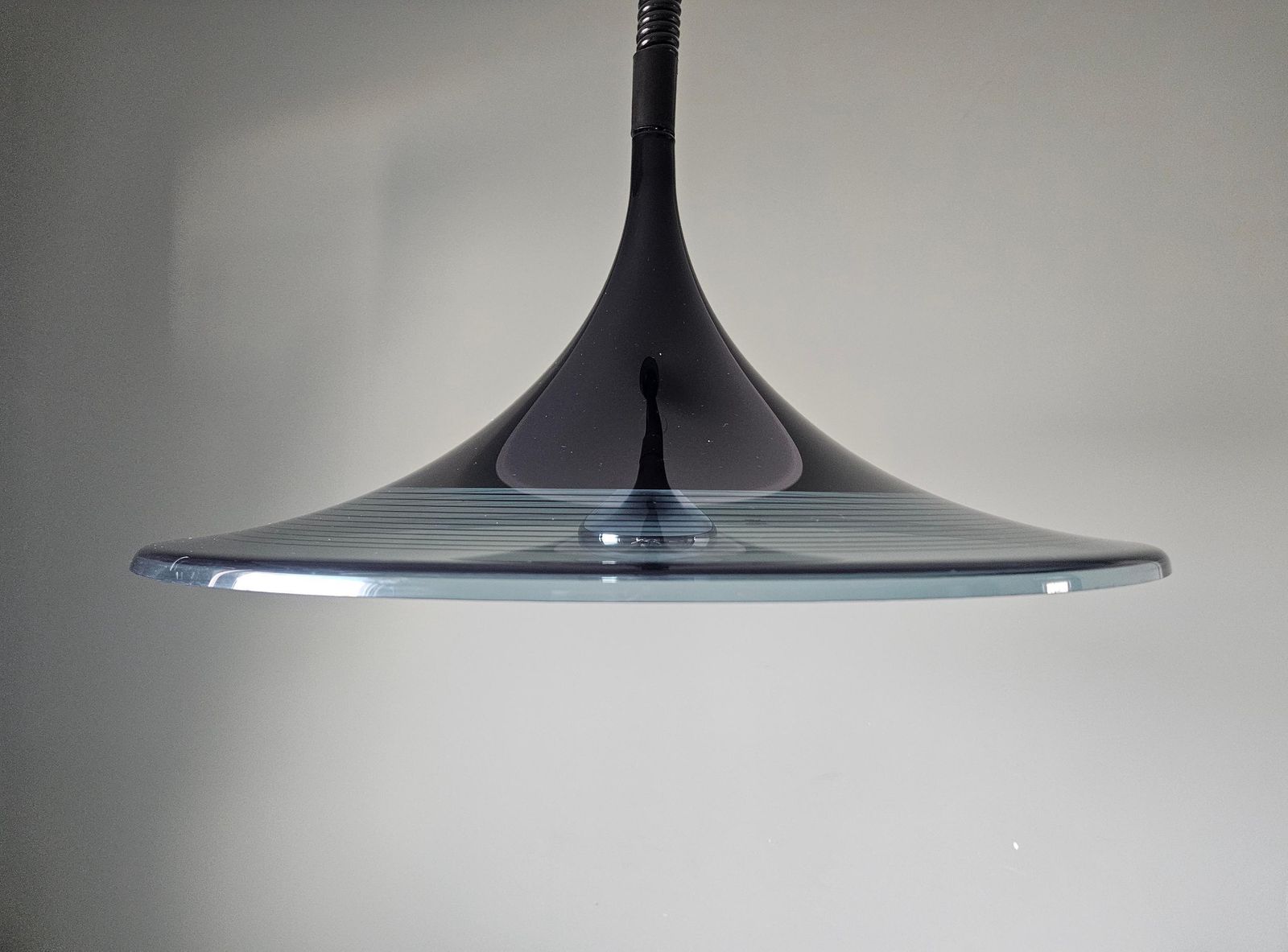 216.0 Vintage Meblo Trumpet Pendant Lamp – 1970s Space Age Design, 50 Cm photo
