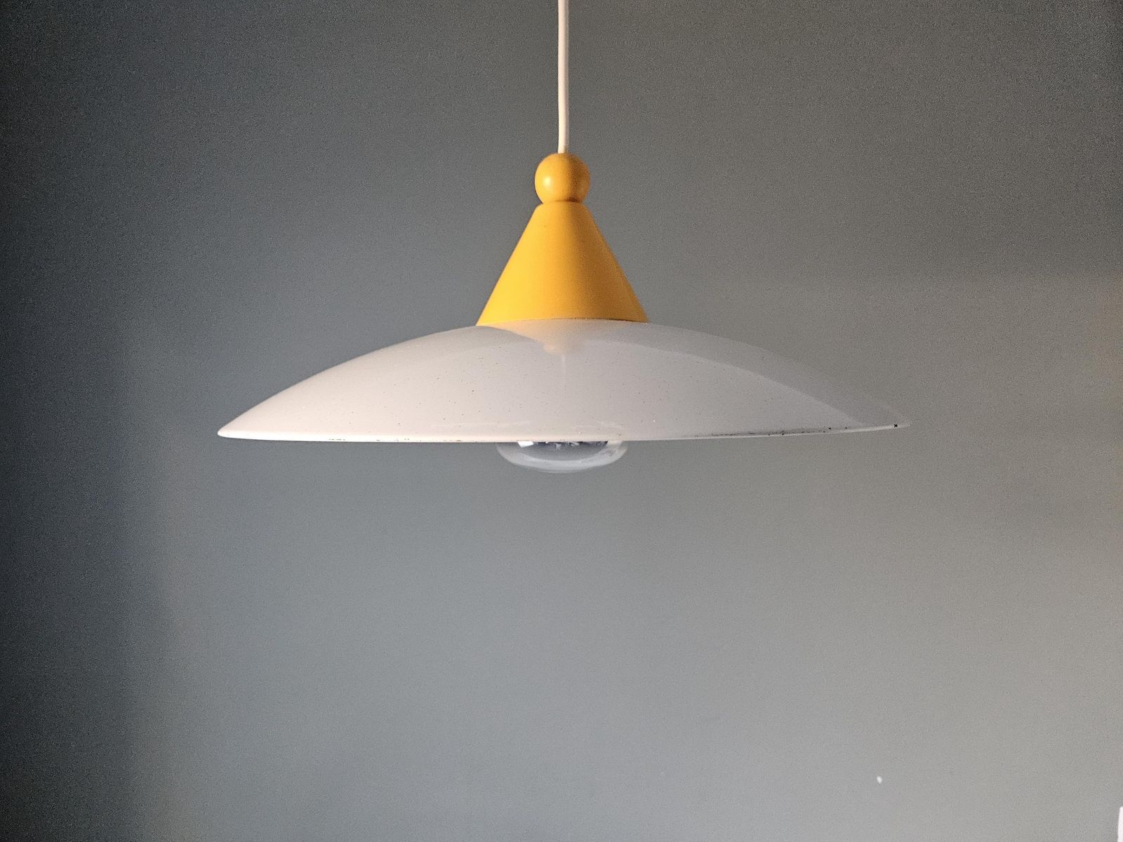 1 Of 2/ Vintage Modernist Pendant Lamp / Scandinavian Style Ceiling Light / Sijaj Hrastnik