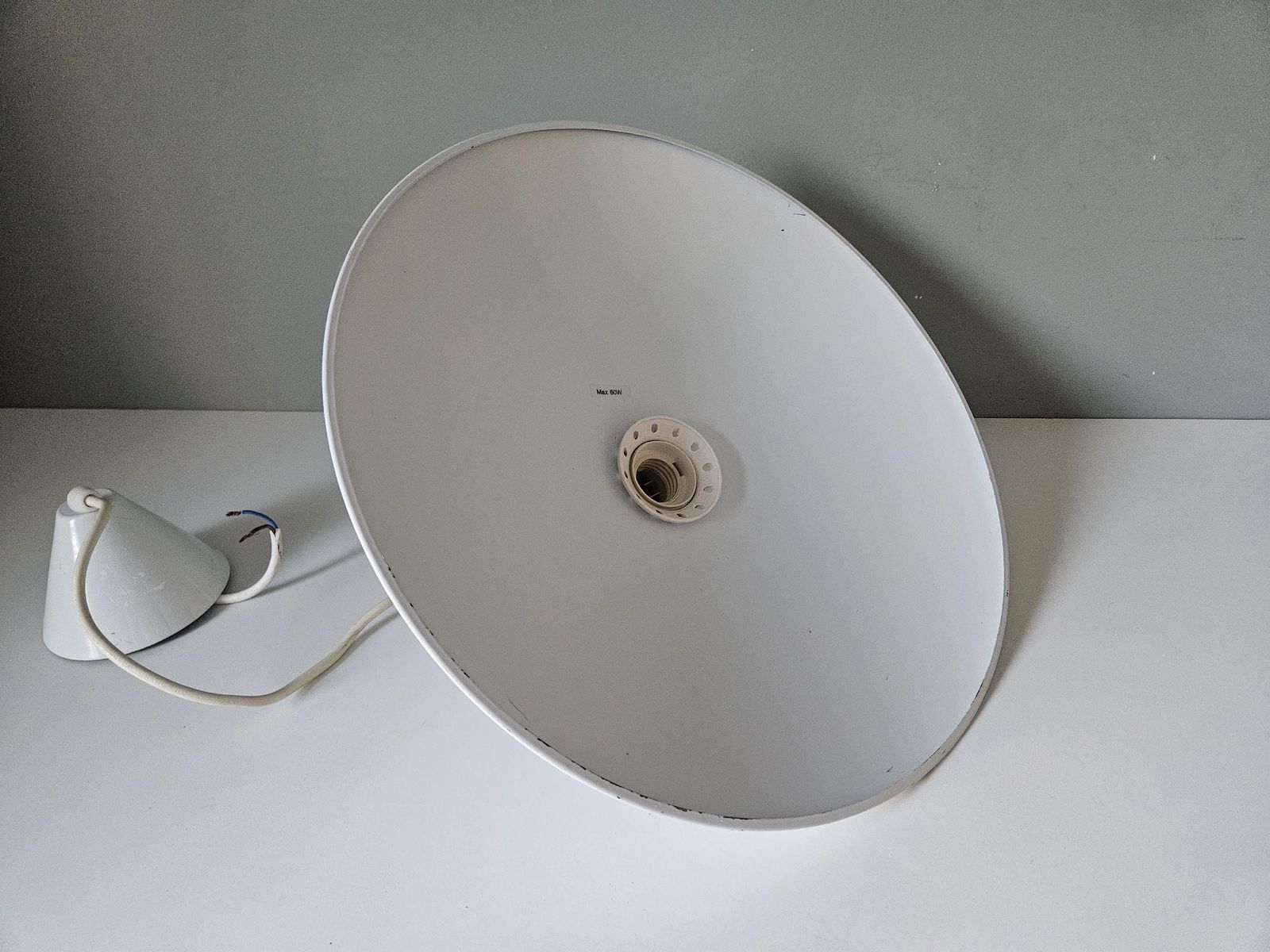 1 Of 2/ Vintage Modernist Pendant Lamp / Scandinavian Style Ceiling Light / Sijaj Hrastnik photo vinterior
