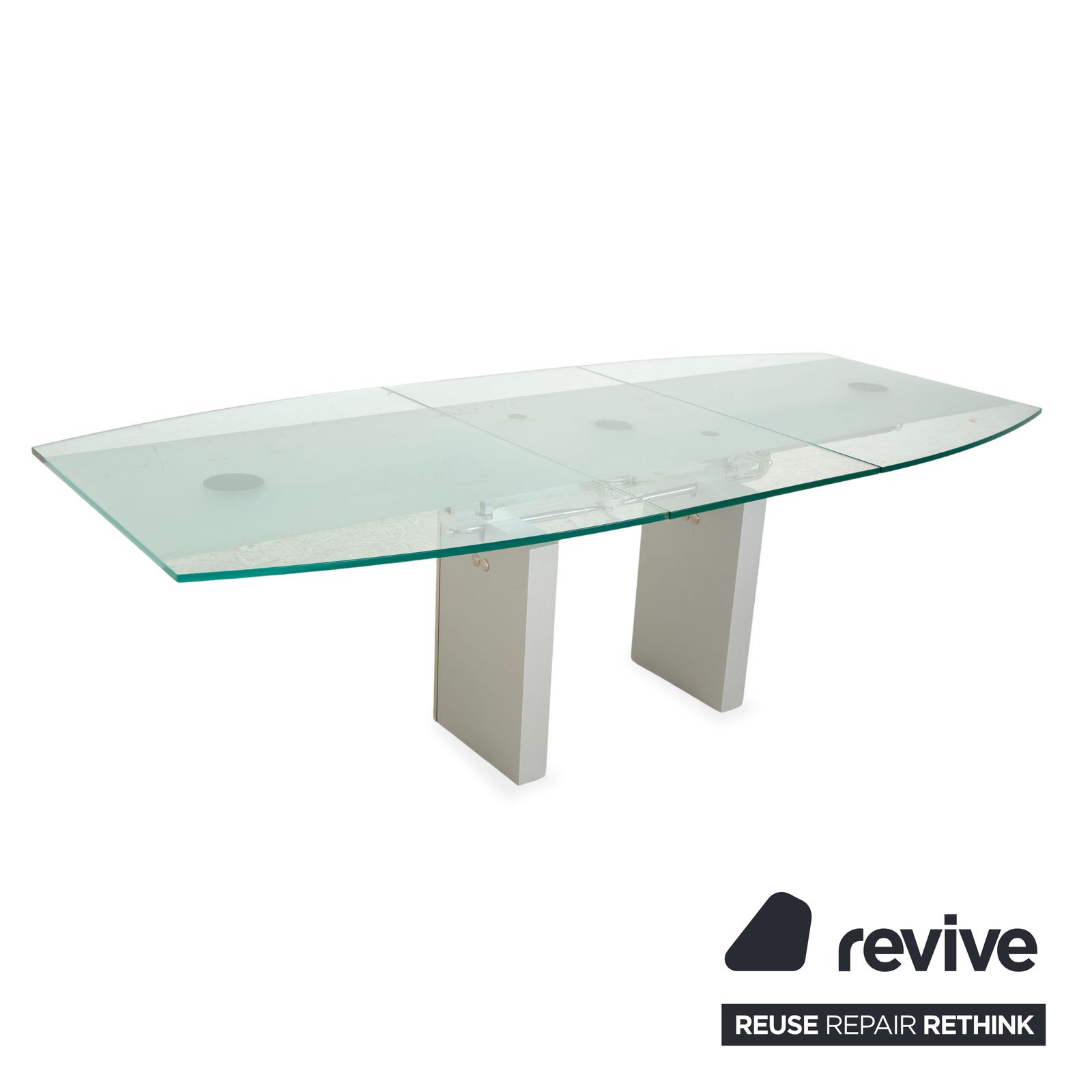 Ronald Schmitt K5000 Glass Dining Table Silver Chrome Manual Function photo Furniture