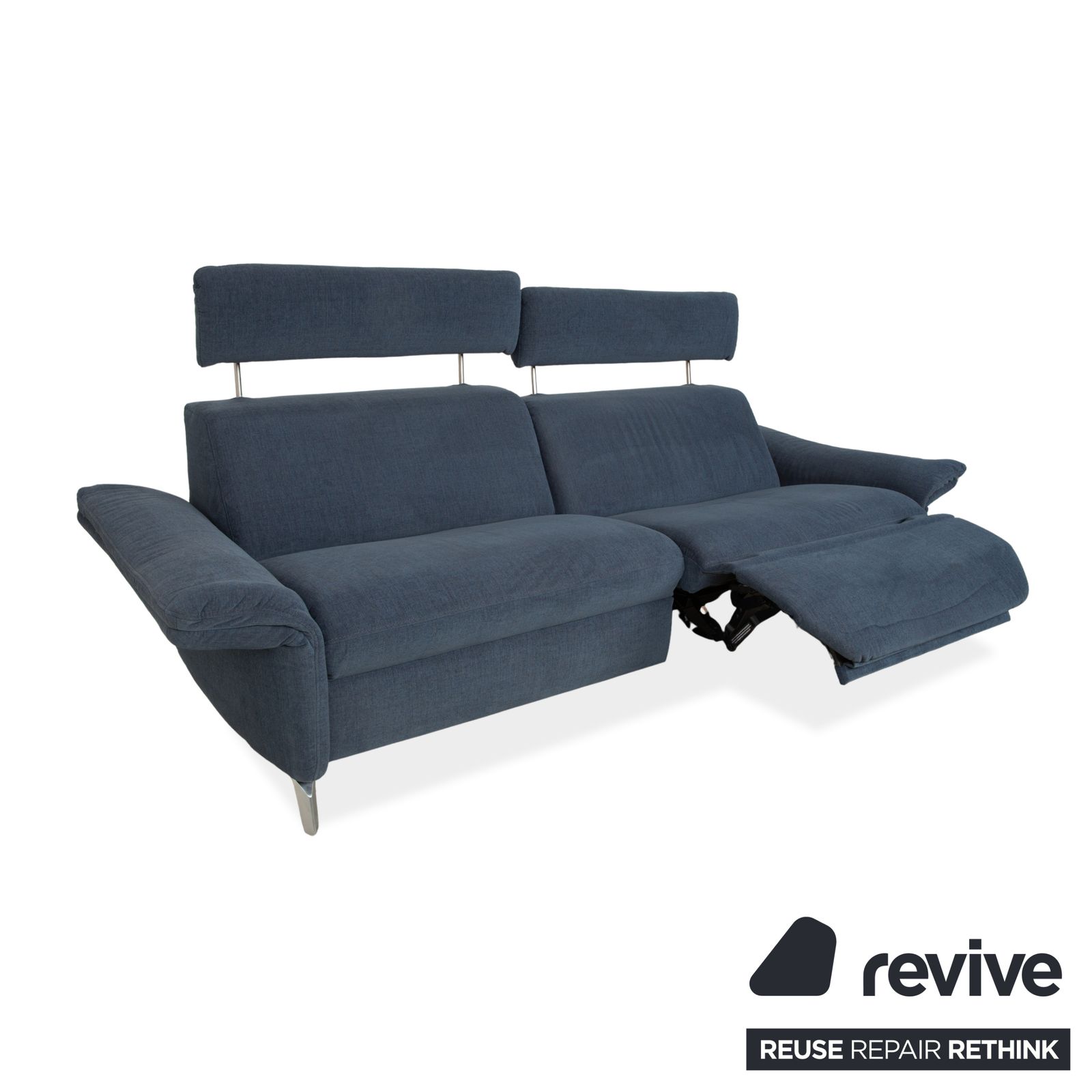 Himollla Planopoly Fabric Three Seater Blue Grey Electric Function Sofa photo 1743.0