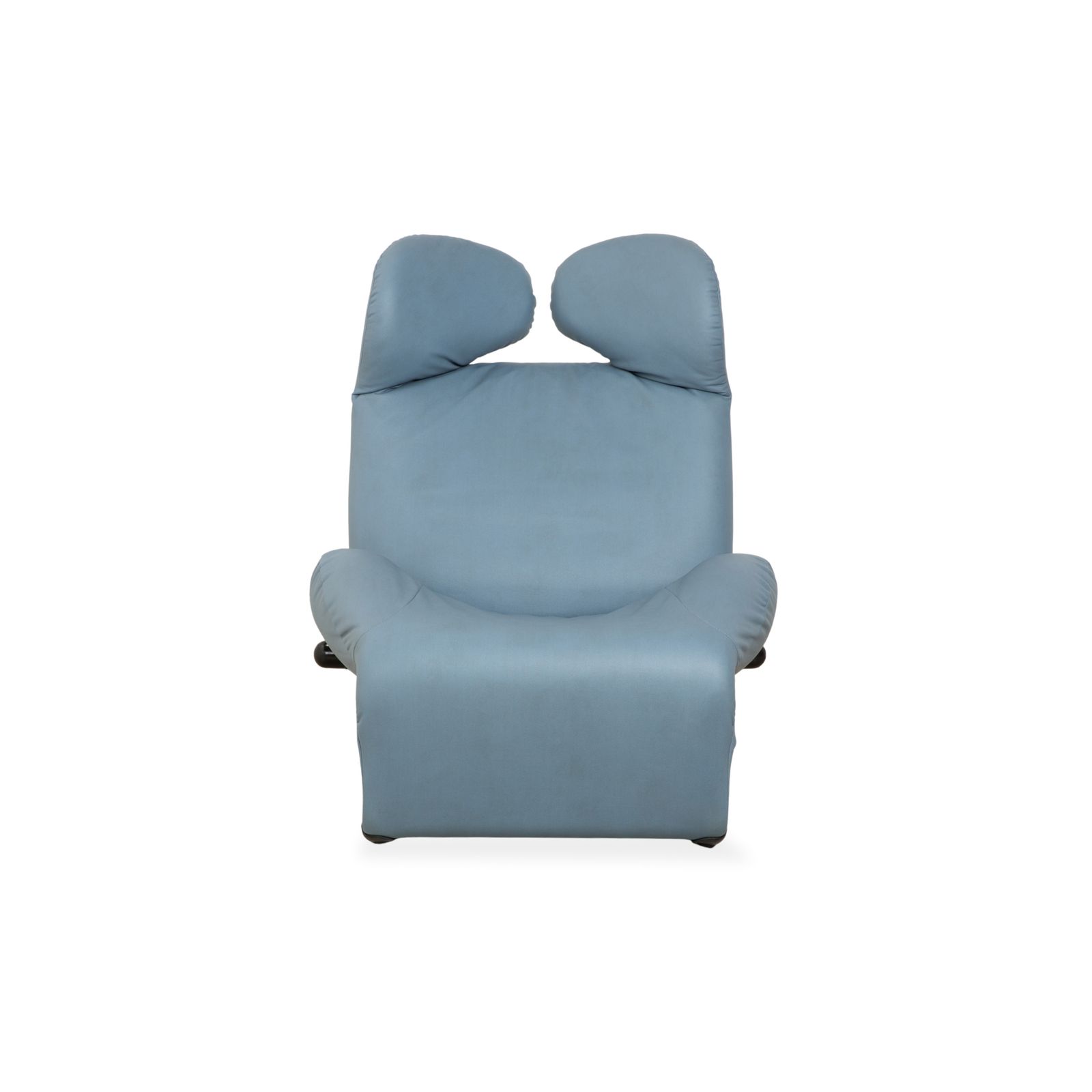 Cassina Wink Fauteuil, Veganistisch Leer, Blauwgrijs, Handmatige Functie, Opnieuw Bekleed photo vintage