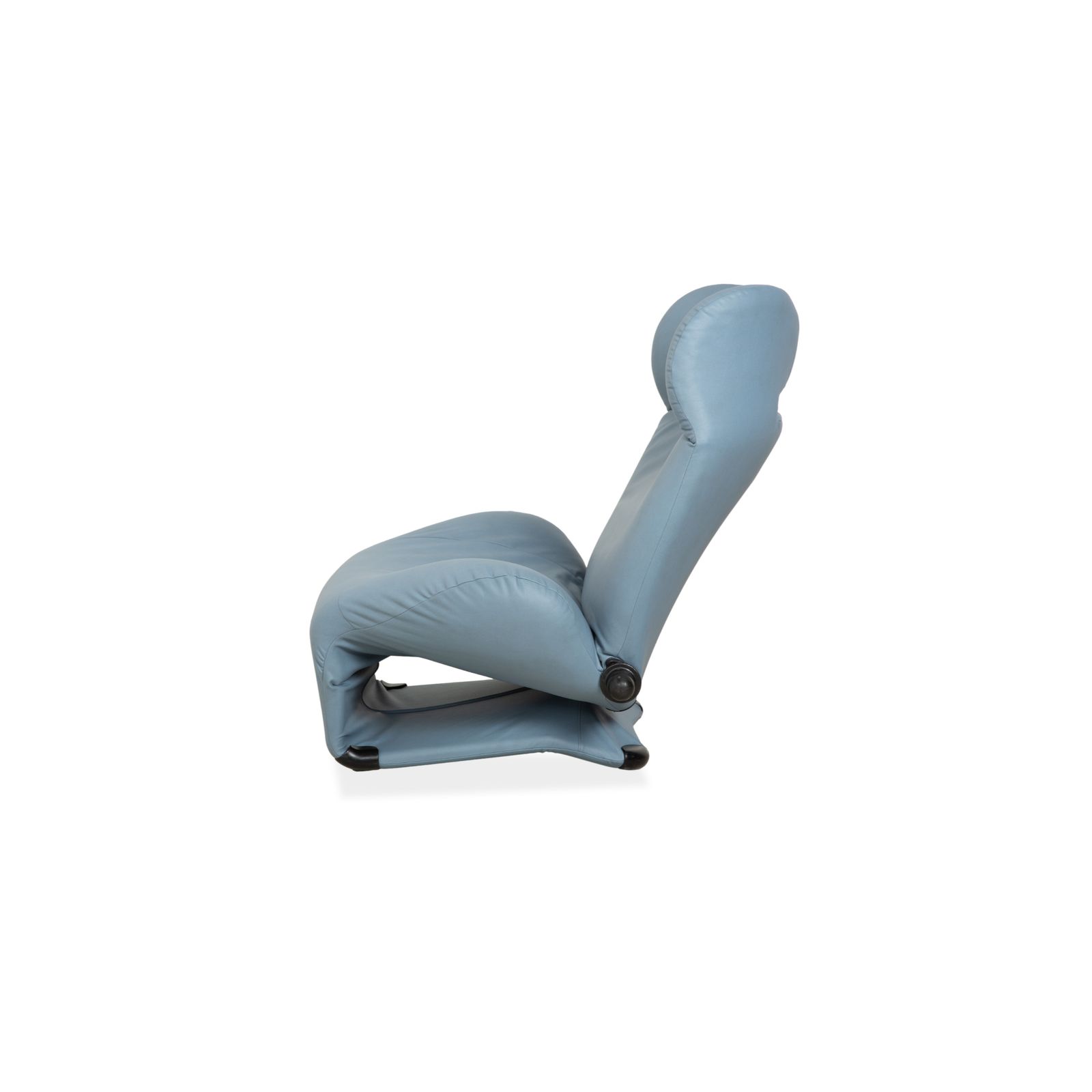 Meubels Cassina Wink Fauteuil, Veganistisch Leer, Blauwgrijs, Handmatige Functie, Opnieuw Bekleed photo
