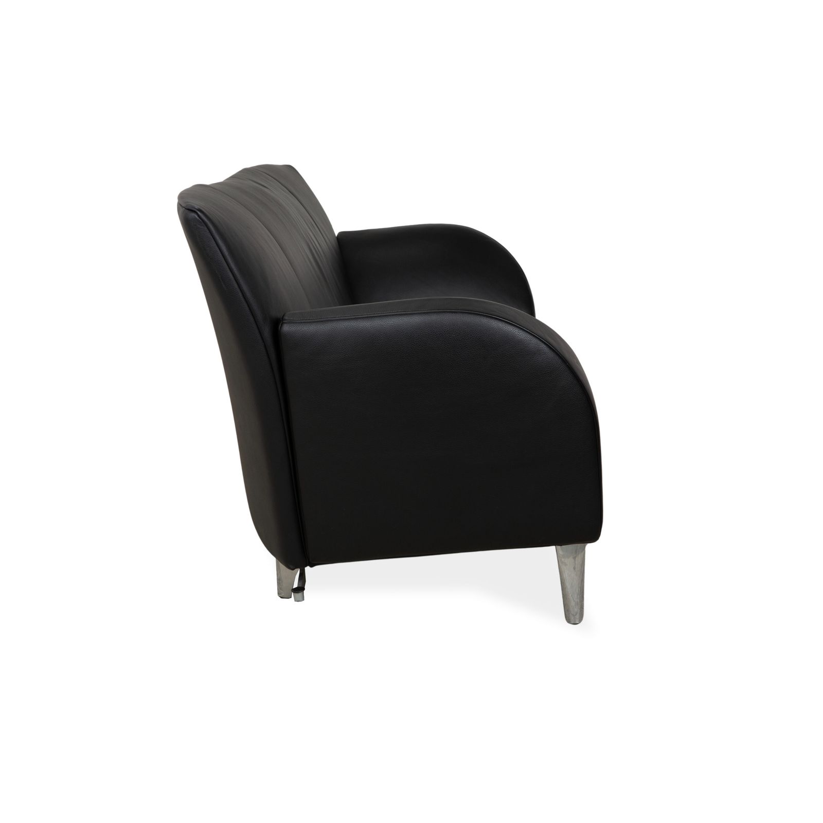 Mobilier Canapé 2 places Jori Jr 8100 en cuir noir, fonction manuelle photo
